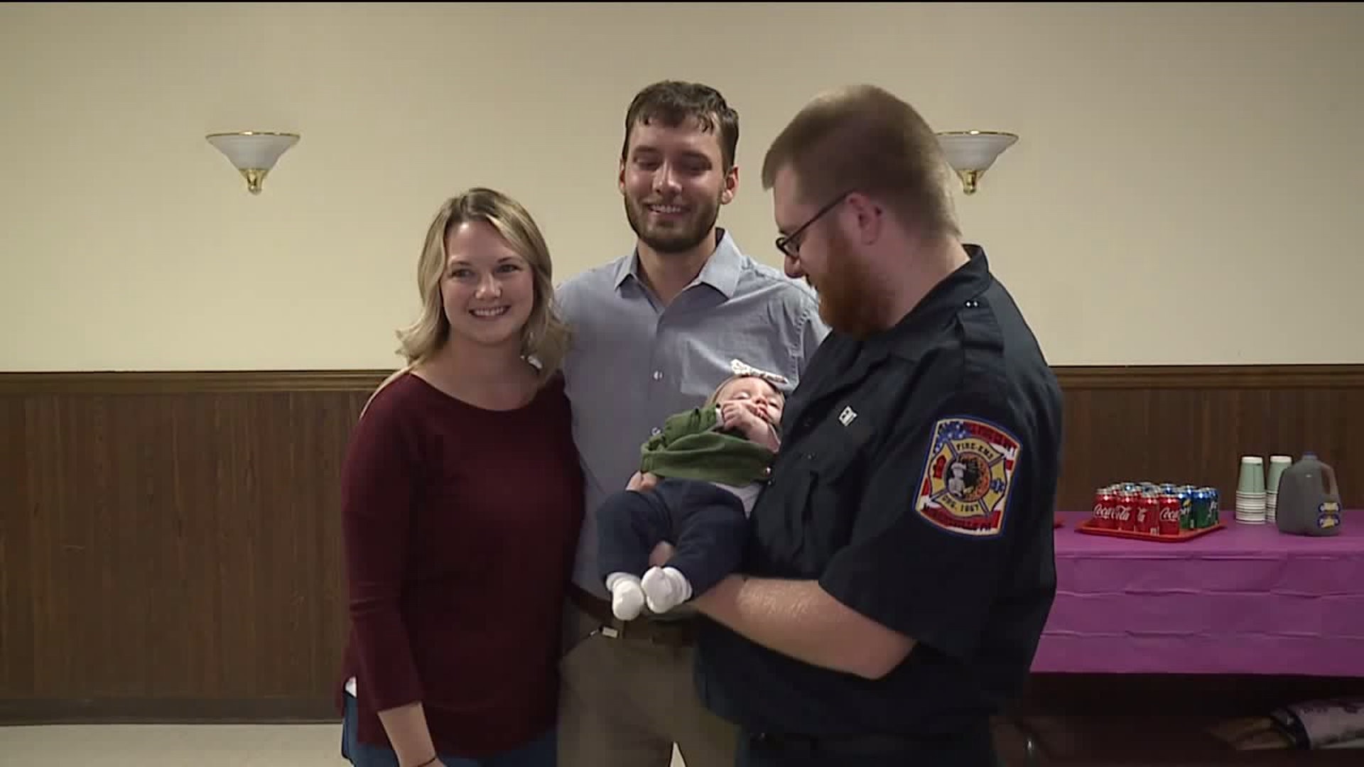 Couple Reunites with First Responders Who Delivered Baby