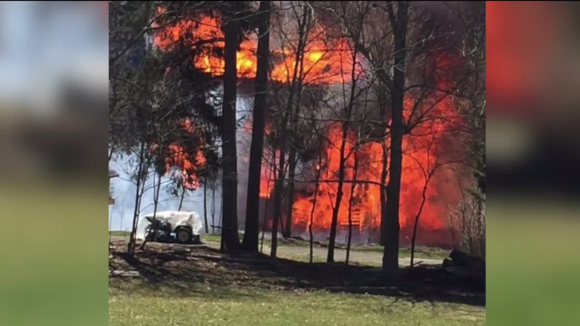 Brush Fire Destroys Barn, Damages Siding on House in Susquehanna County