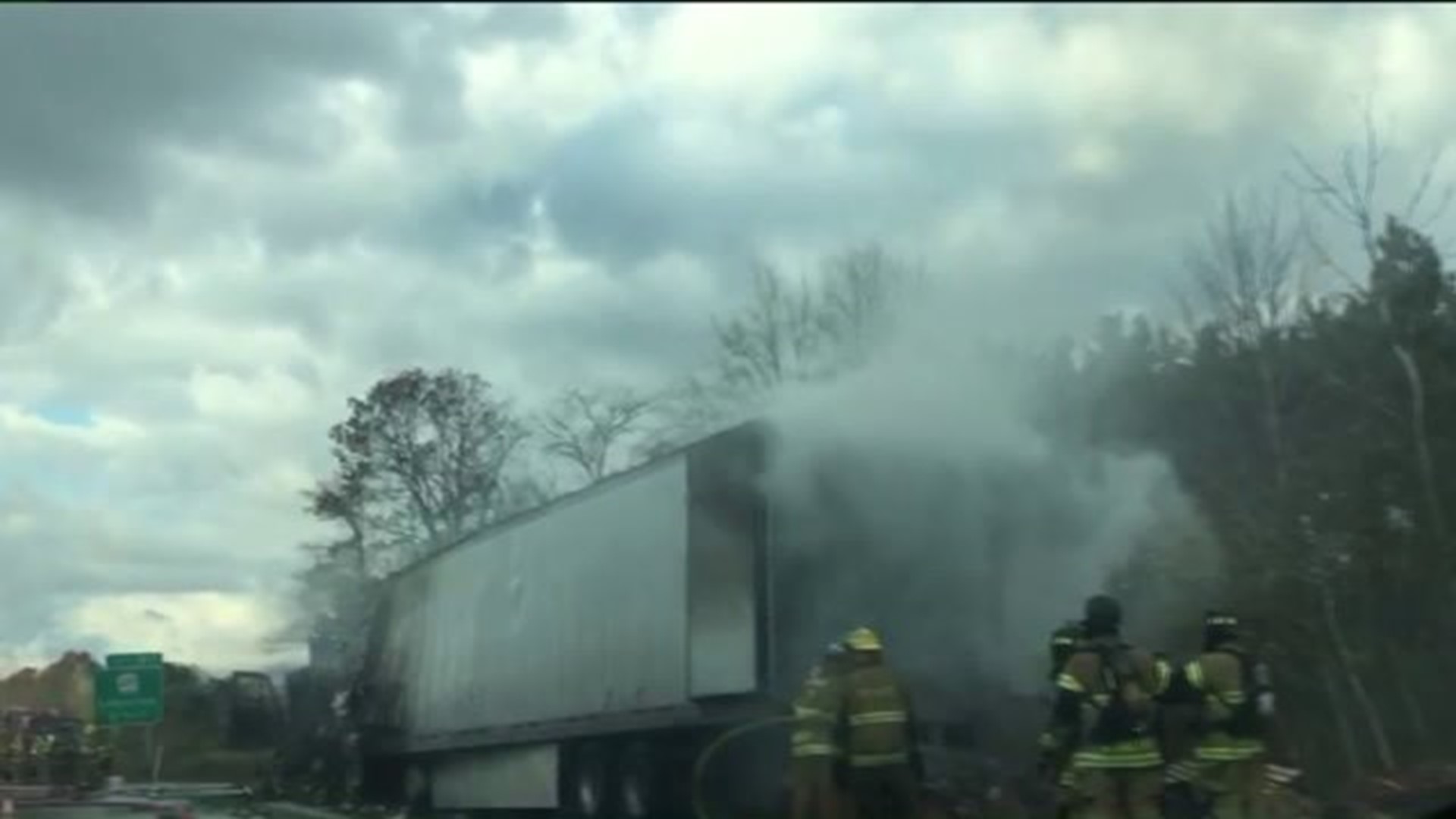 Truck Fire Slows Interstate Traffic in Clinton County