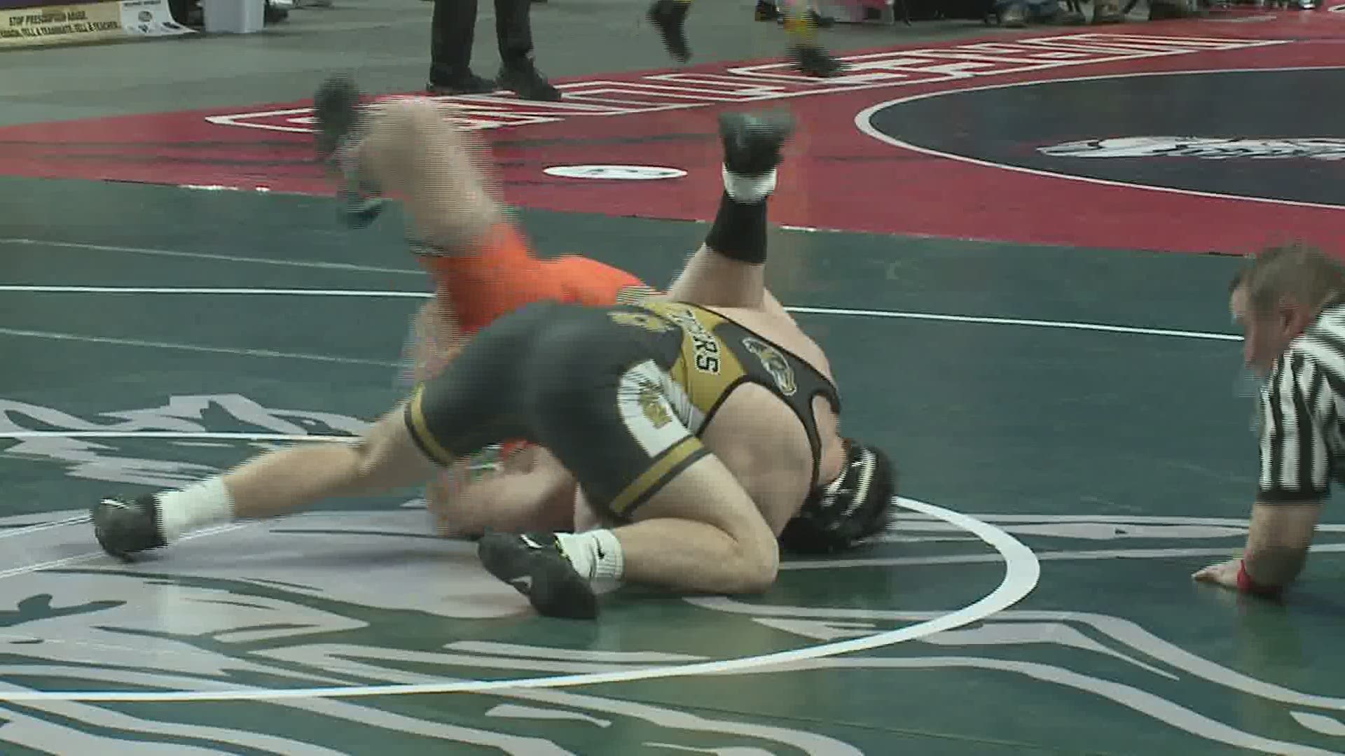 Southern Columbia defeats Corry at PIAA Class "AA" Team Wrestling Tournament.