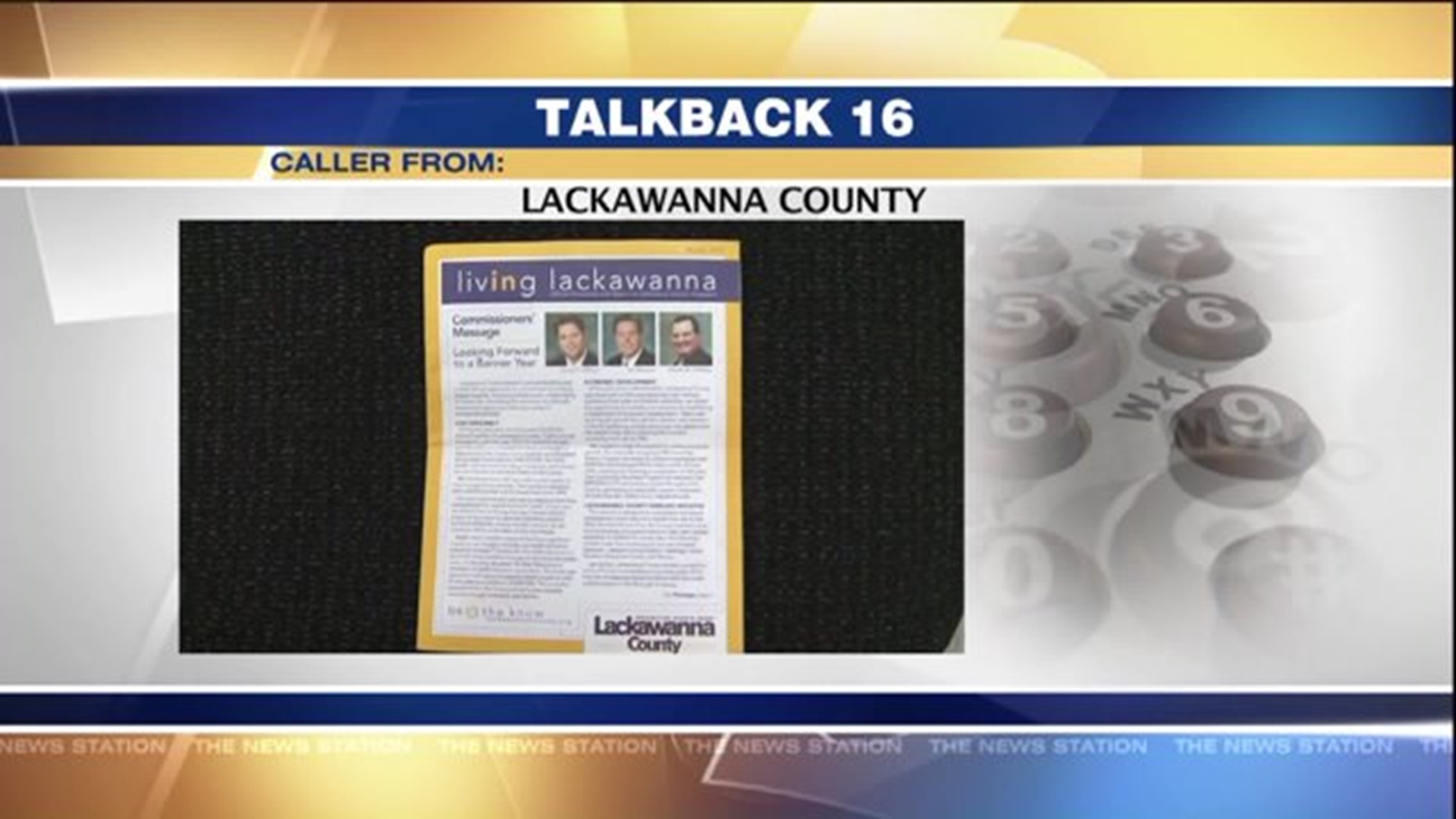 Talkback 16: Dog Left Along Road, Lackawanna Newsletter