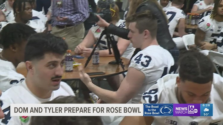 Linebackers Tyler Elsdon, Dominic DeLuca Smelling the Roses With PSU at the Rose Bowl