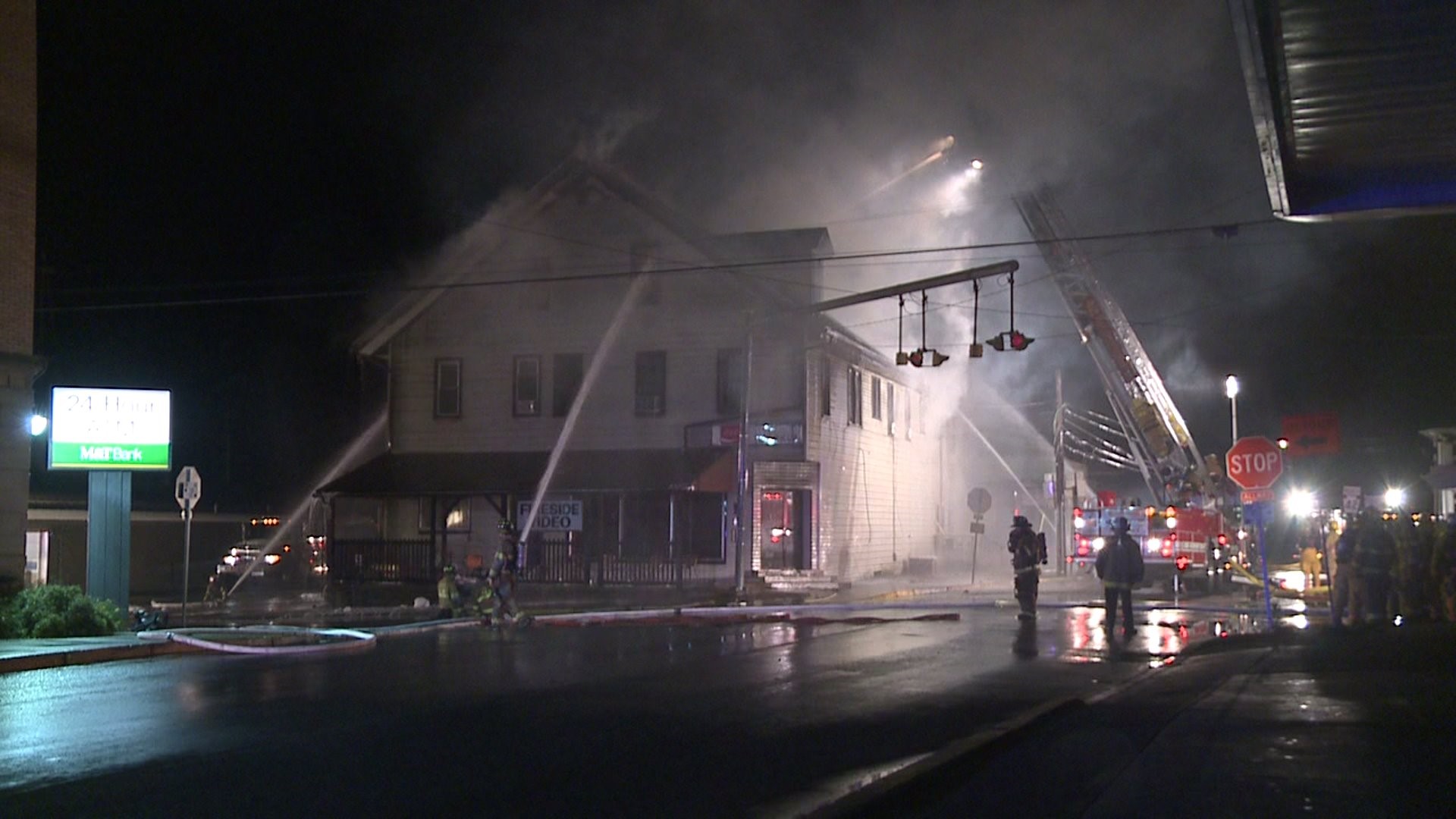 Fire Burns Apartment Building in Columbia County