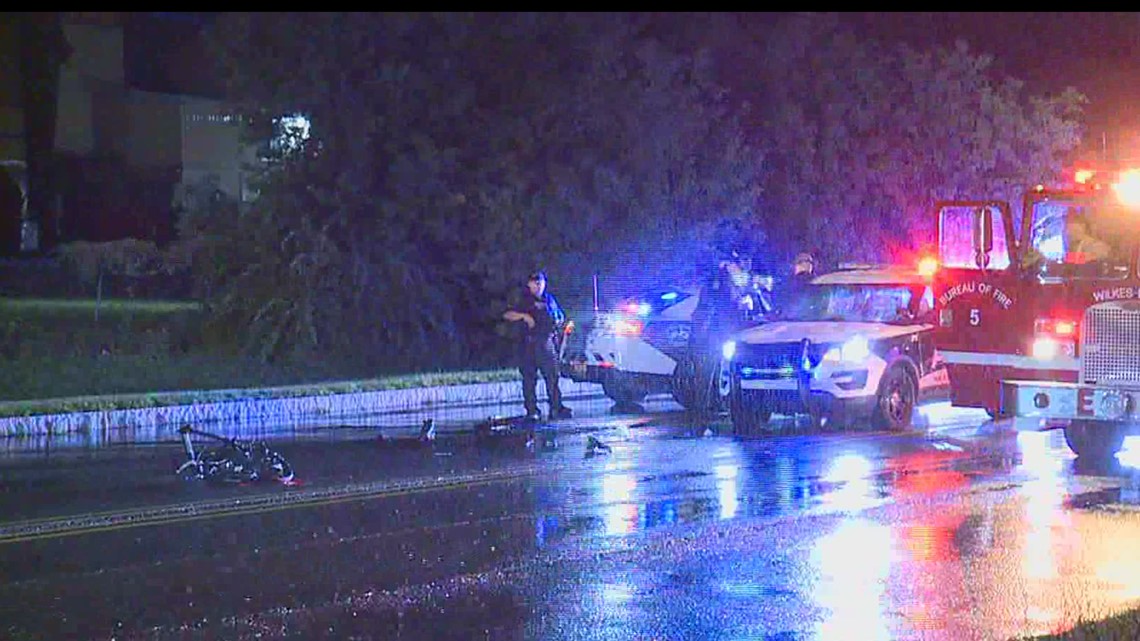 Bike, police cruiser crash in Wilkes-Barre | wnep.com