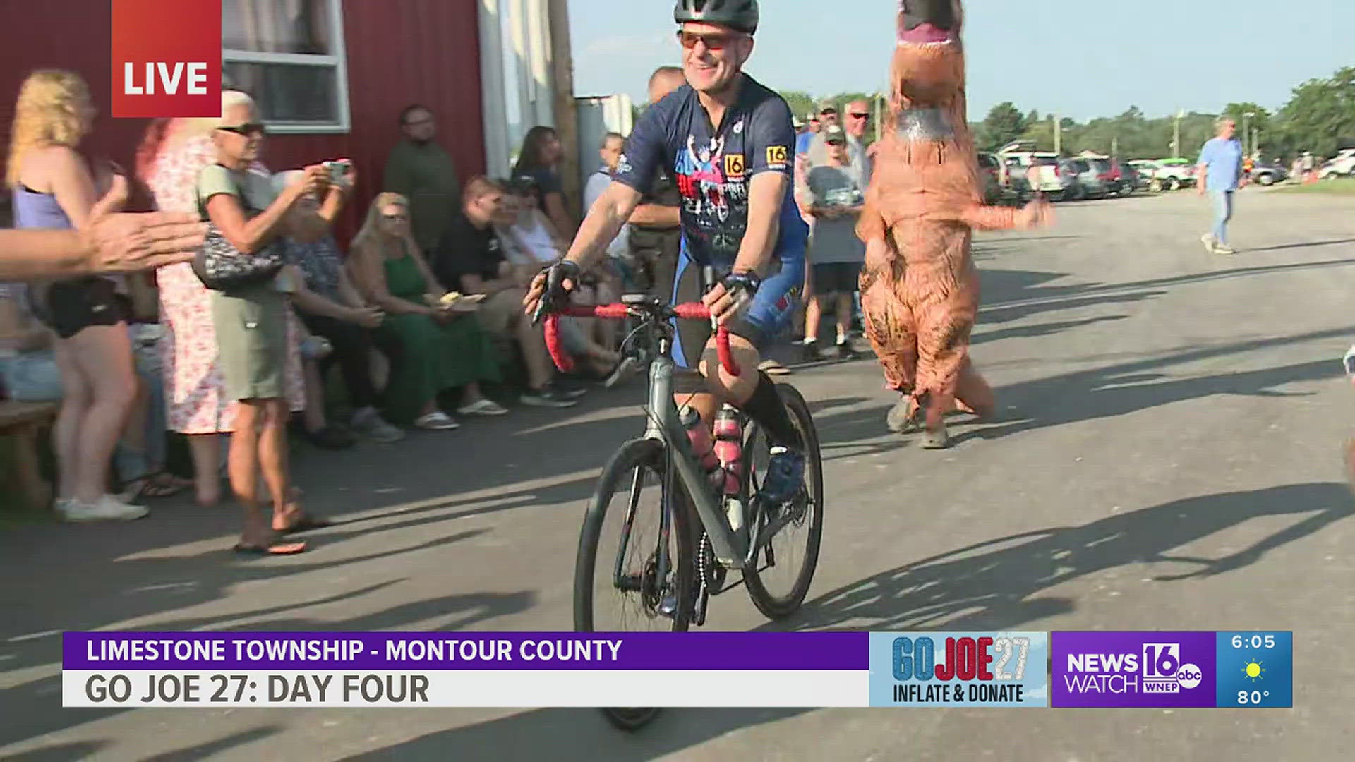 Joe Snedeker will bike through parts of Luzerne, Columbia and Montour Counties during day four of his charity bike ride.