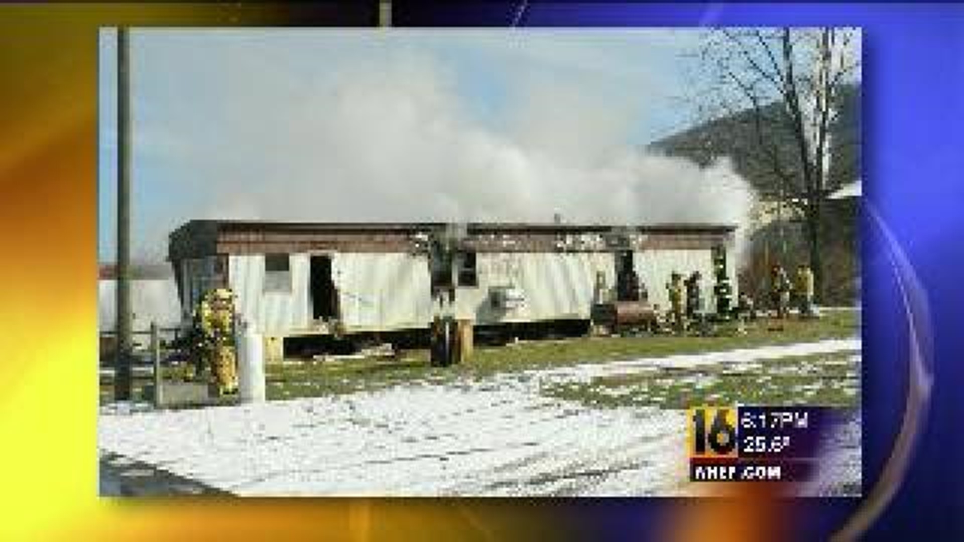 Mobile Home Wrecked by Fire
