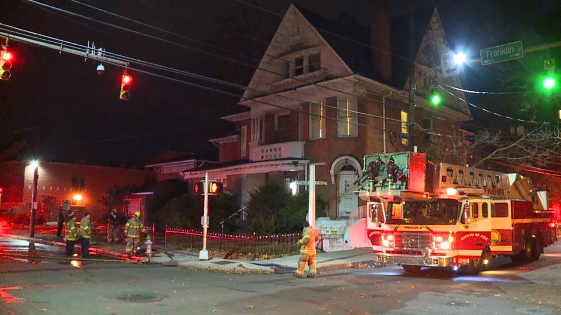A fire damaged an apartment building early Wednesday morning in Wilkes-Barre.