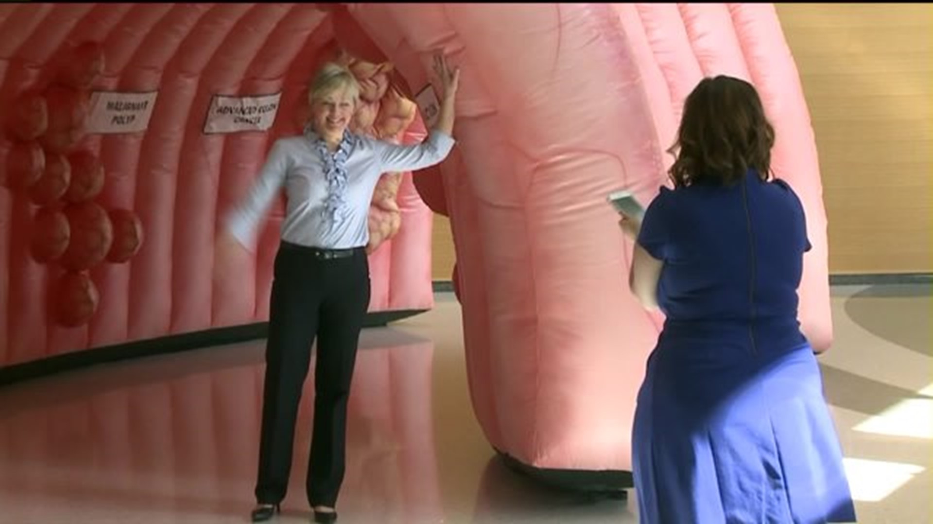 Larger Than Life Inflatable Colon Greets Visitors in Lycoming County