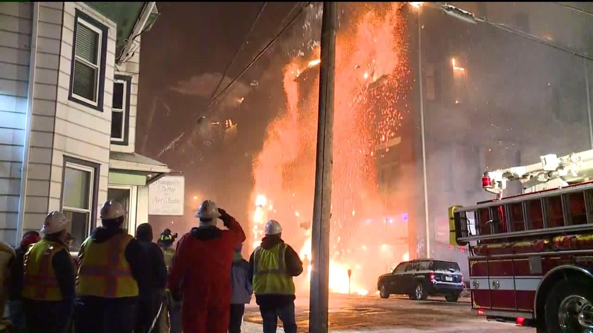 Building Gutted, Roof Collapses During Fire in Shamokin