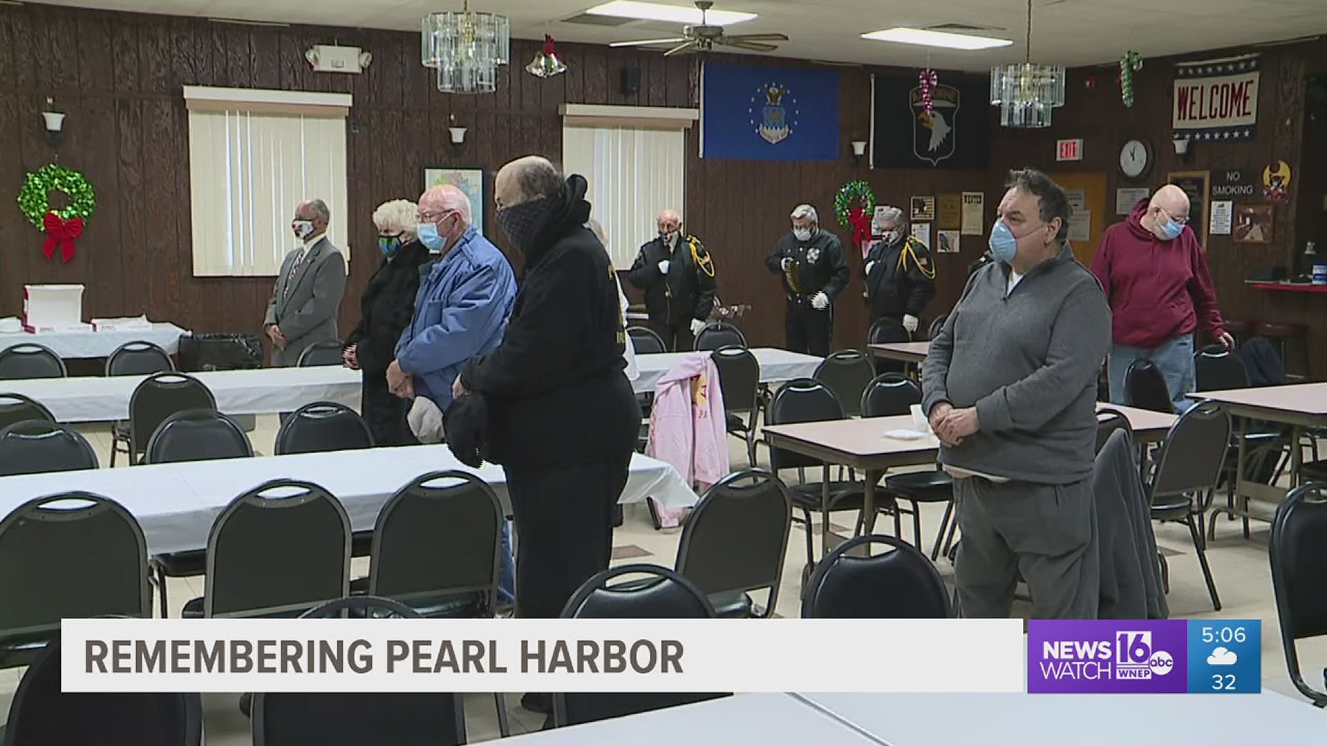 A ceremony to mark the anniversary of Pearl Harbor took place Monday in Luzerne County.