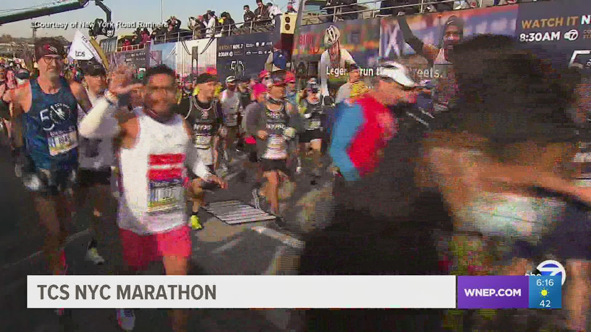 The Marathon was downsized due to the pandemic - about 30,000 people participated.