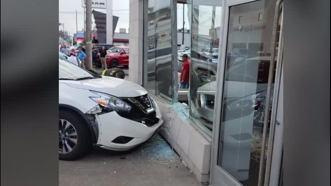 Car Crashes into Dealership in Scranton