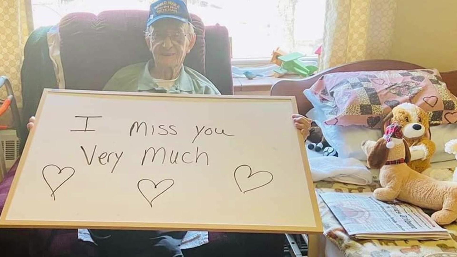 The vet fought in the Battle of the Bulge and now beat COVID-19 by receiving cards to lift his spirits.