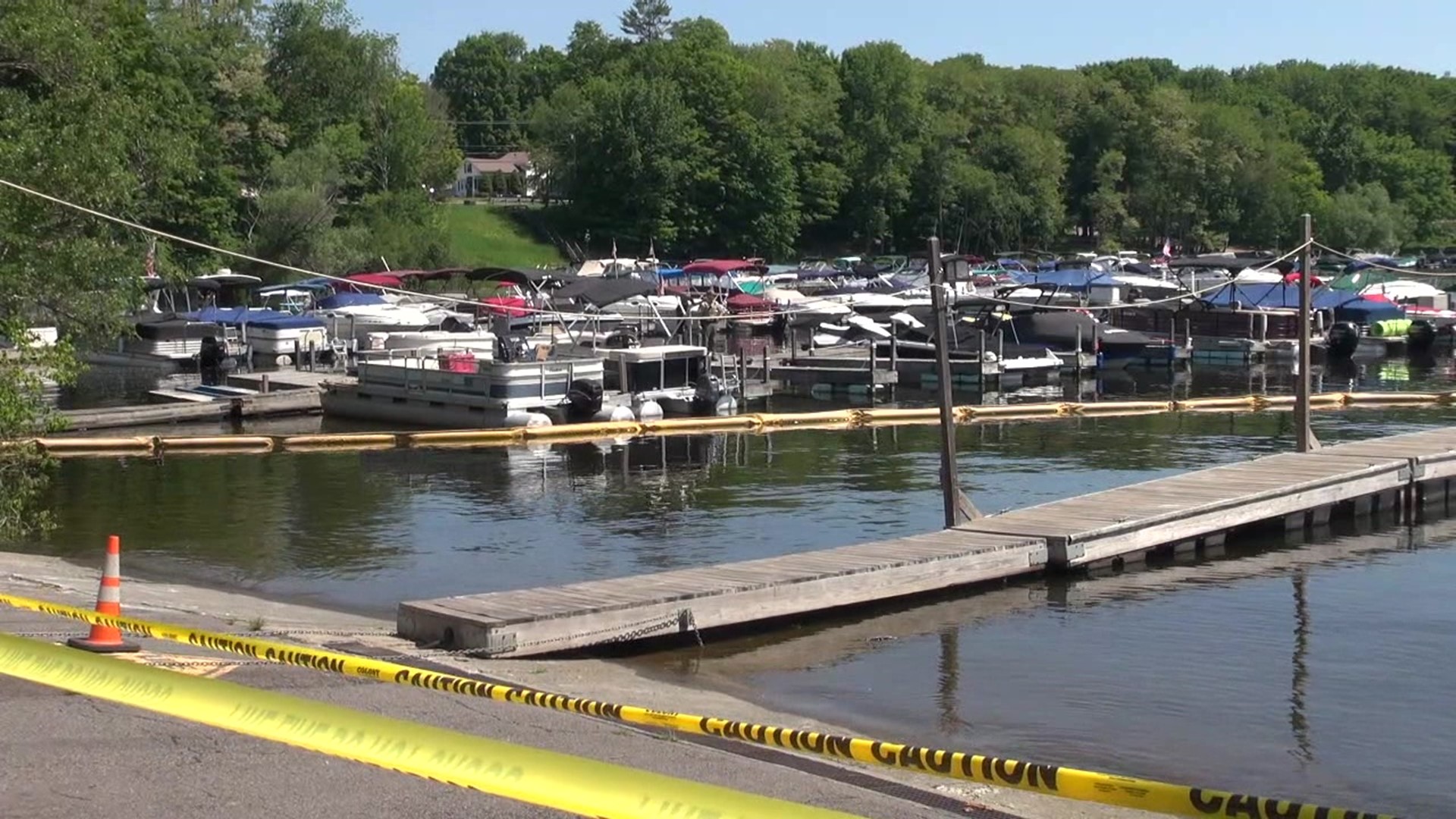 A boat launch in Pike County is back open following a gas leak on Sunday.