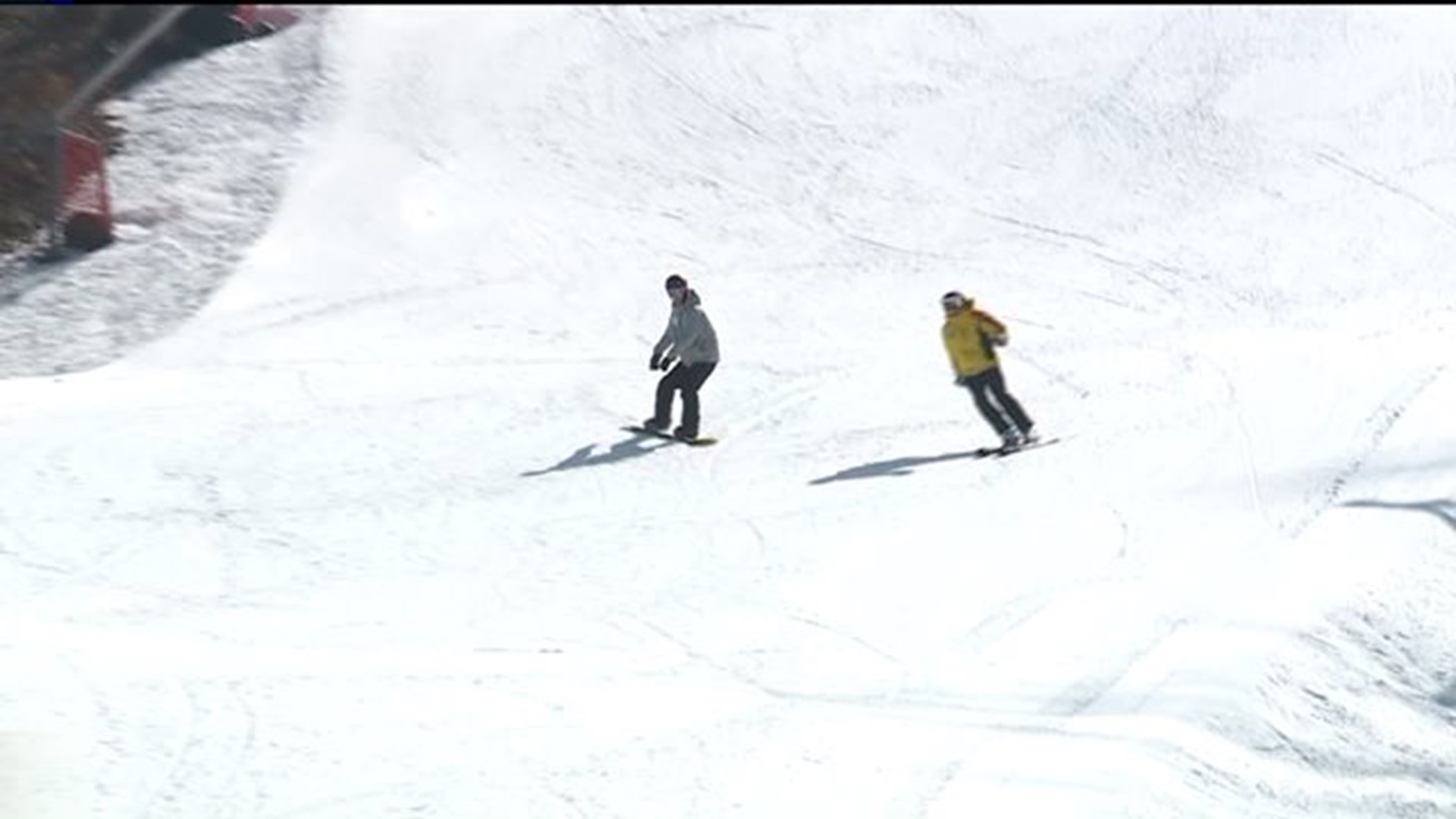 Ski Slopes Battle the Warmth