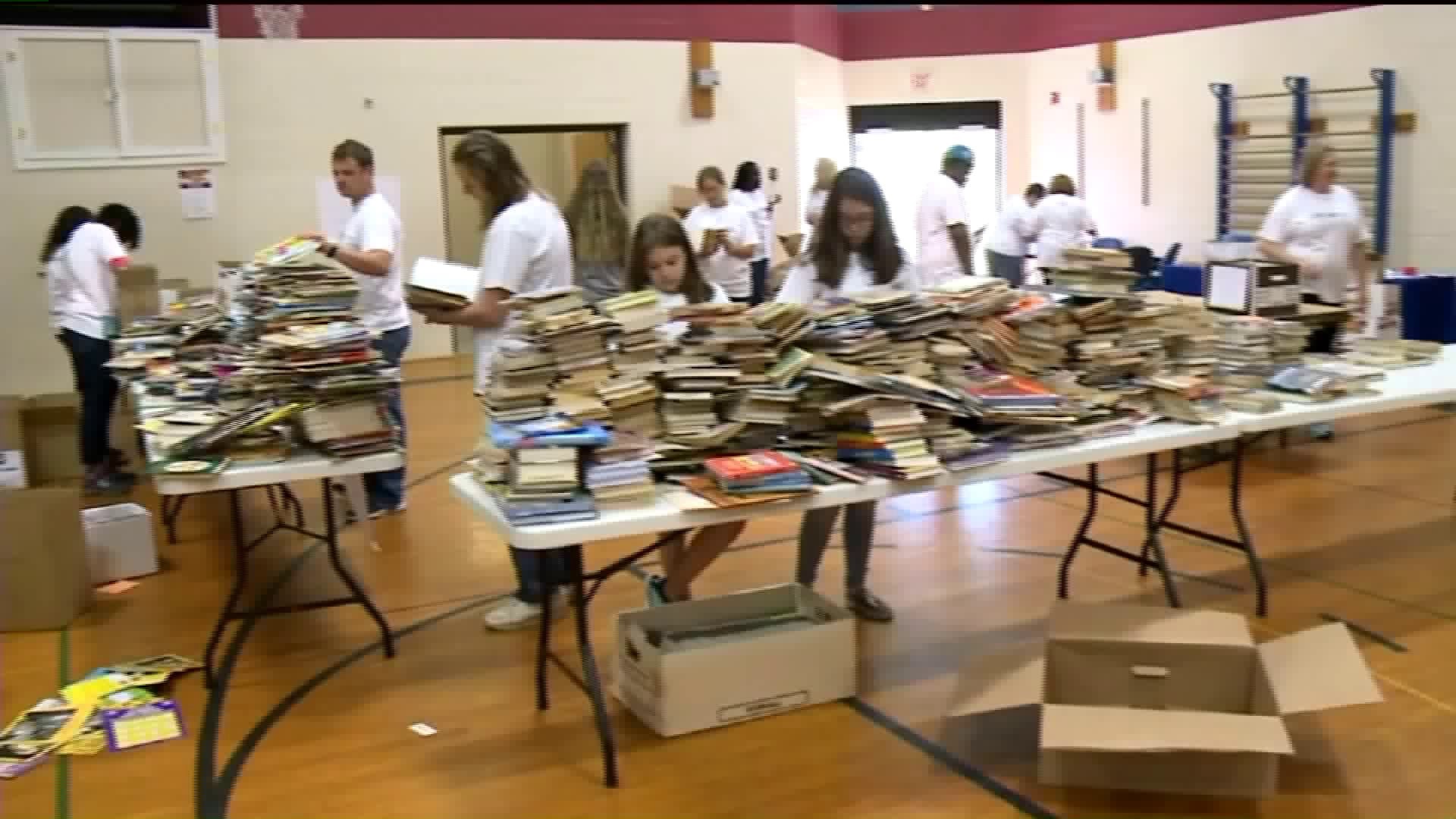 Thousands of Books Sorted for Summer Program