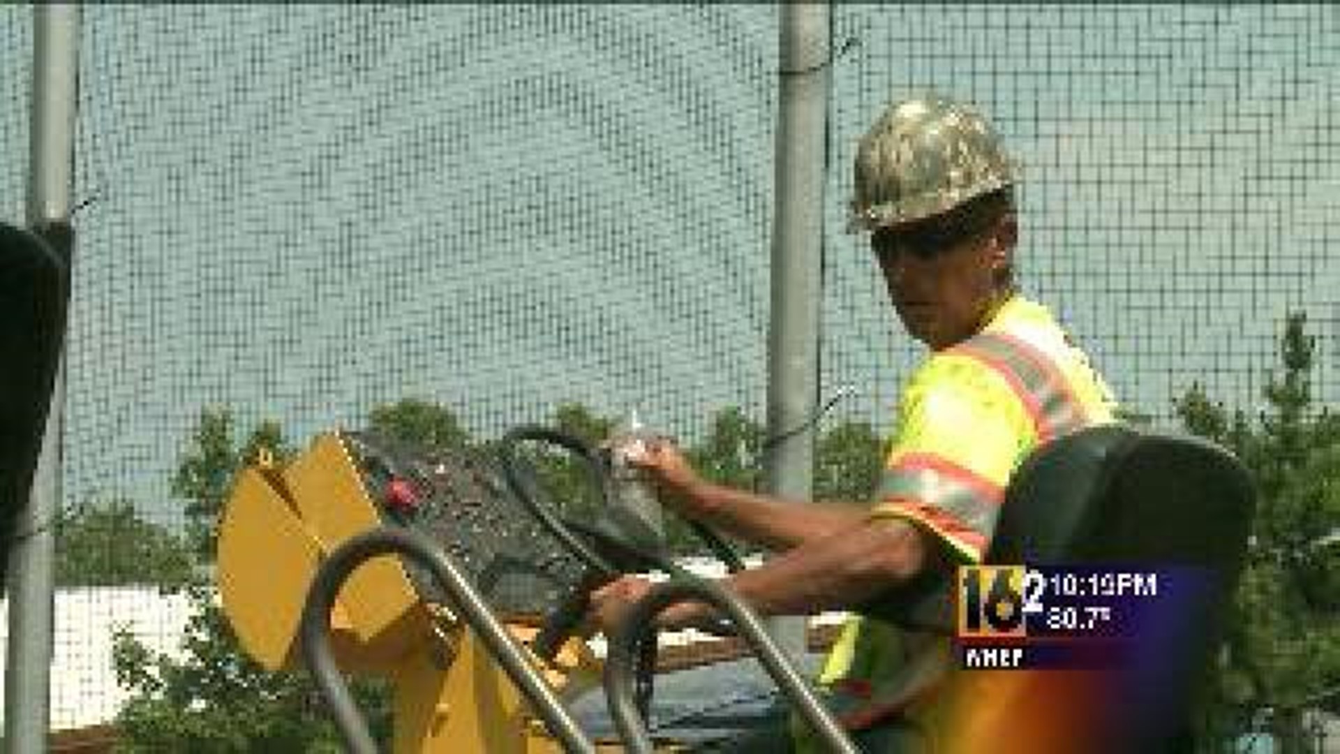 Despite Heat, Paving Continues in Wilkes-Barre