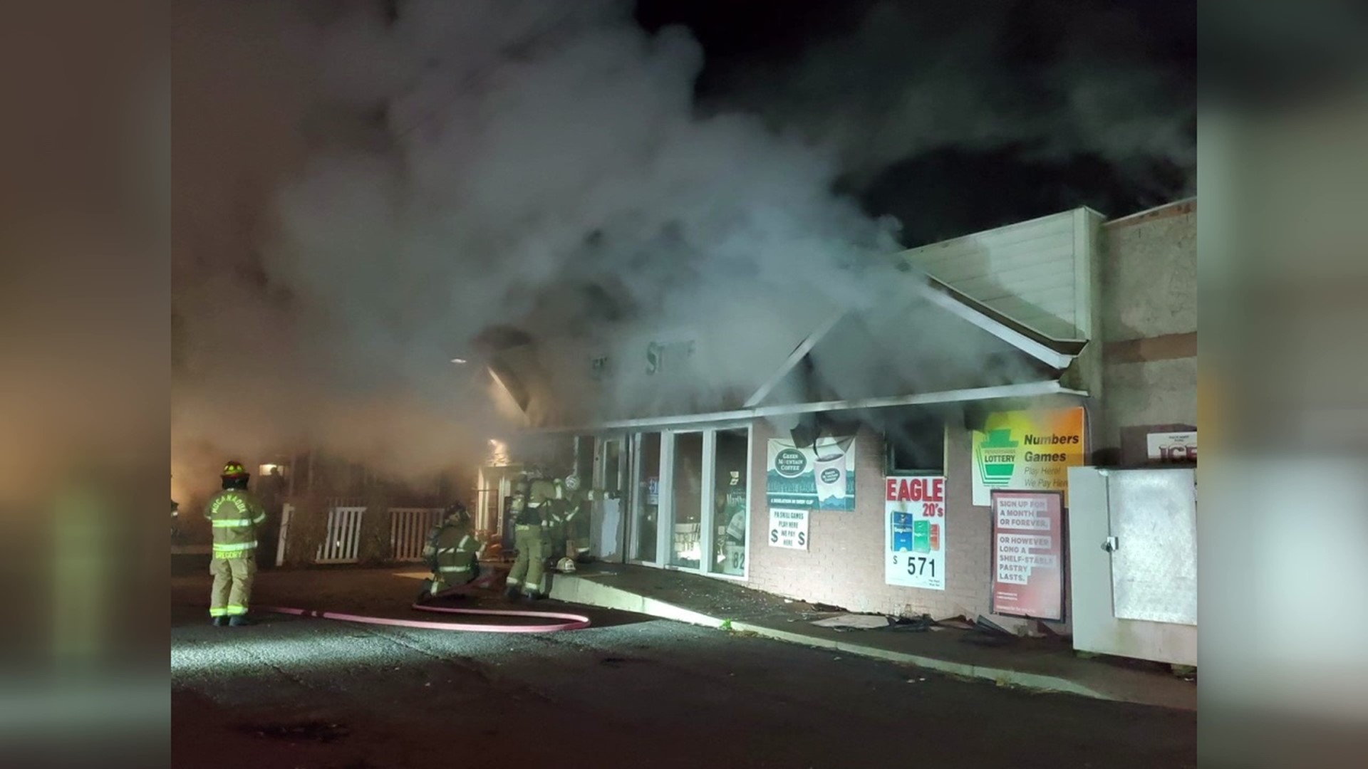 Fire officials say the General Store sparked fire just before 2 a.m.