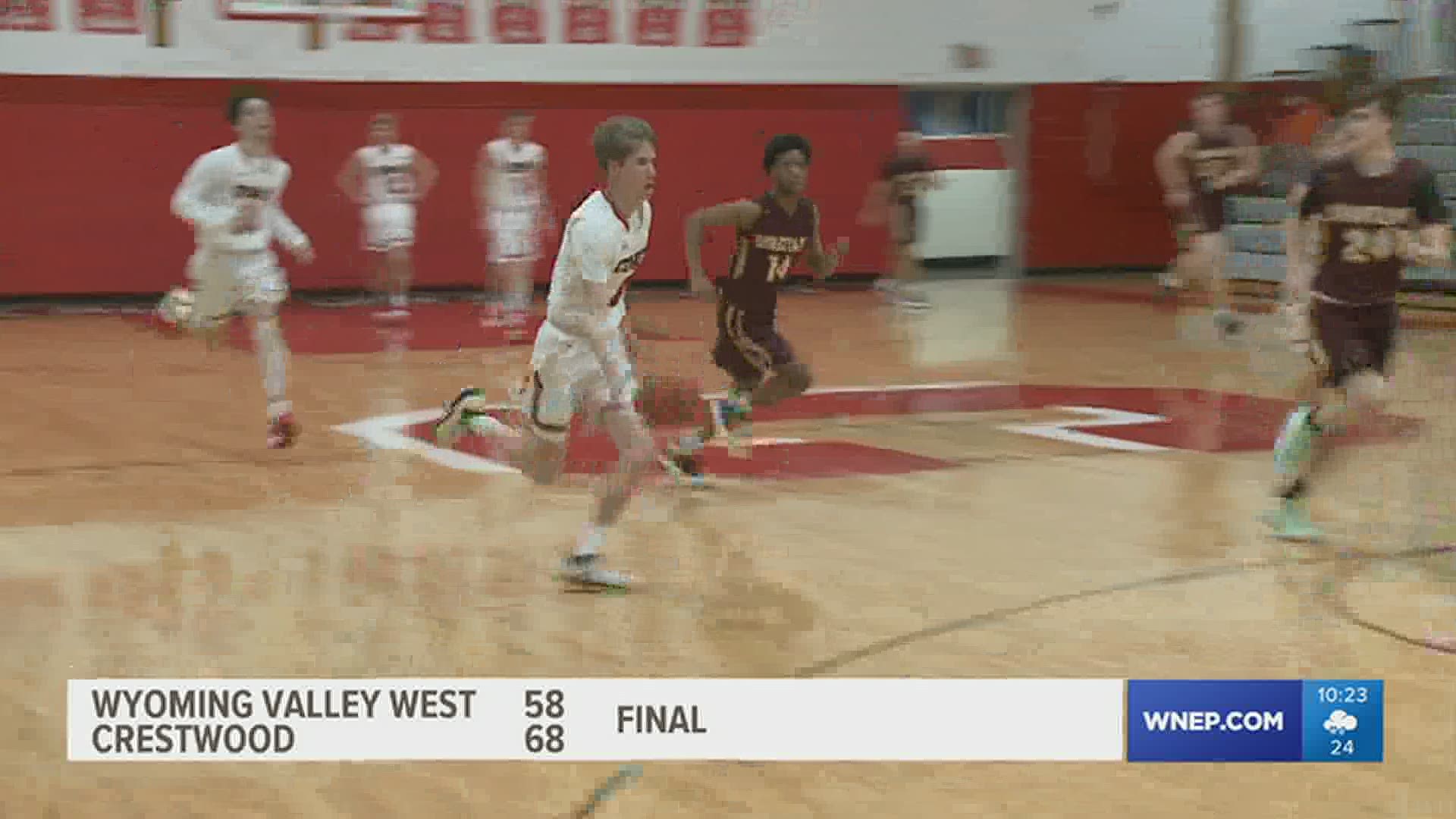 Crestwood comes back and wilts Wyoming Valley West 68-58 in boys HS  basketball | wnep.com