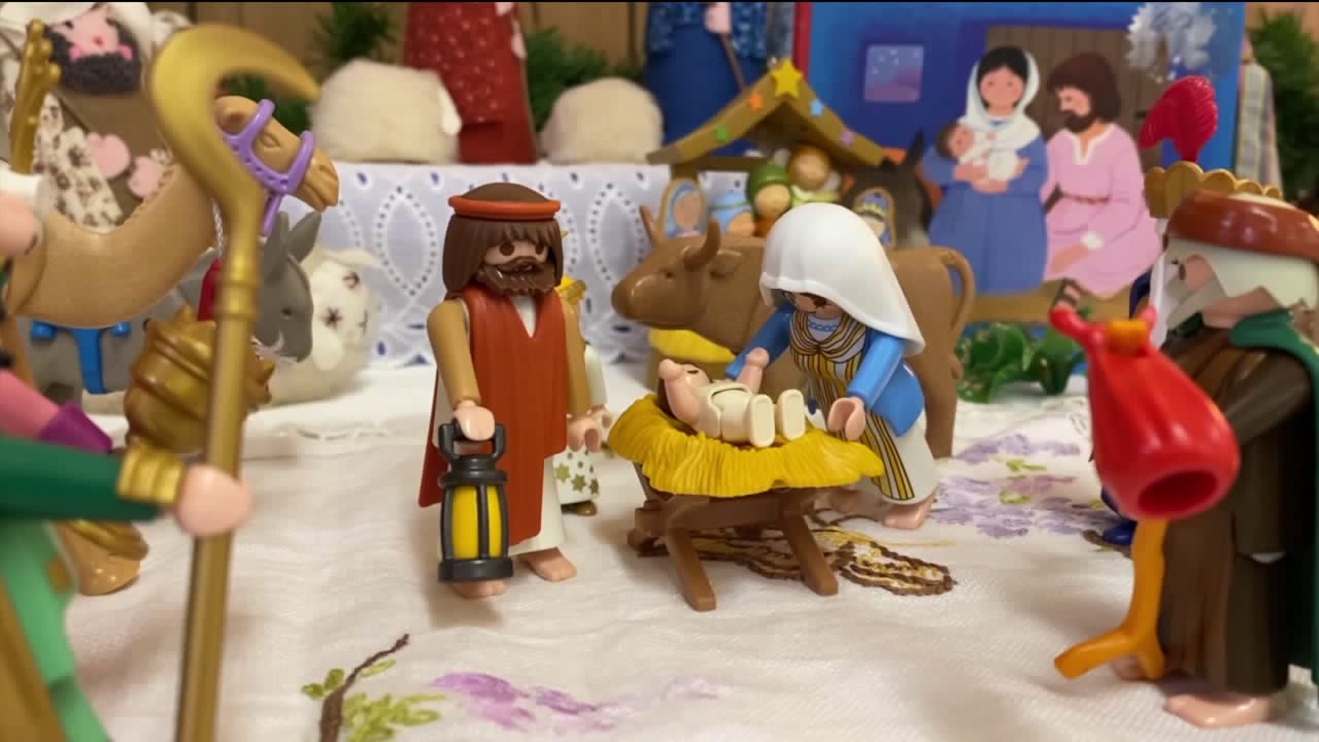 Women Displays Extensive Nativity Scene Collection