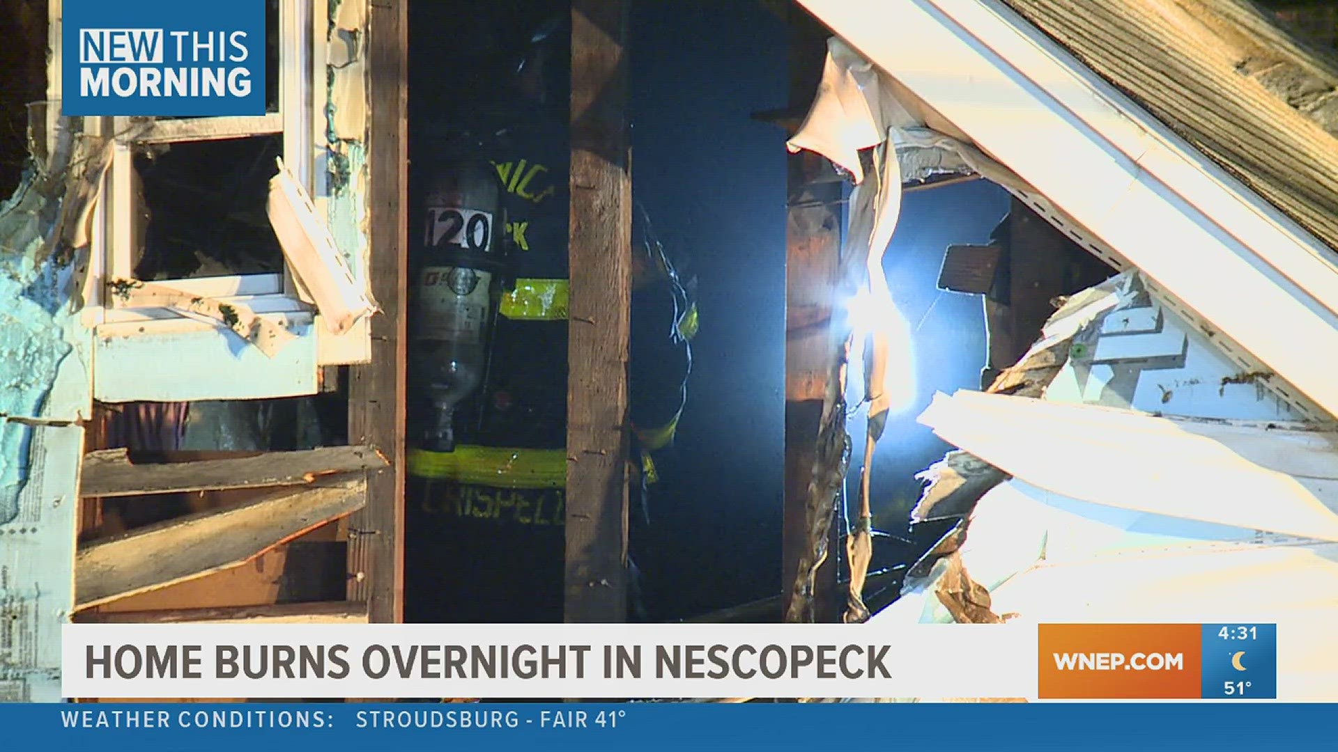 Home badly damaged by fire in Luzerne County