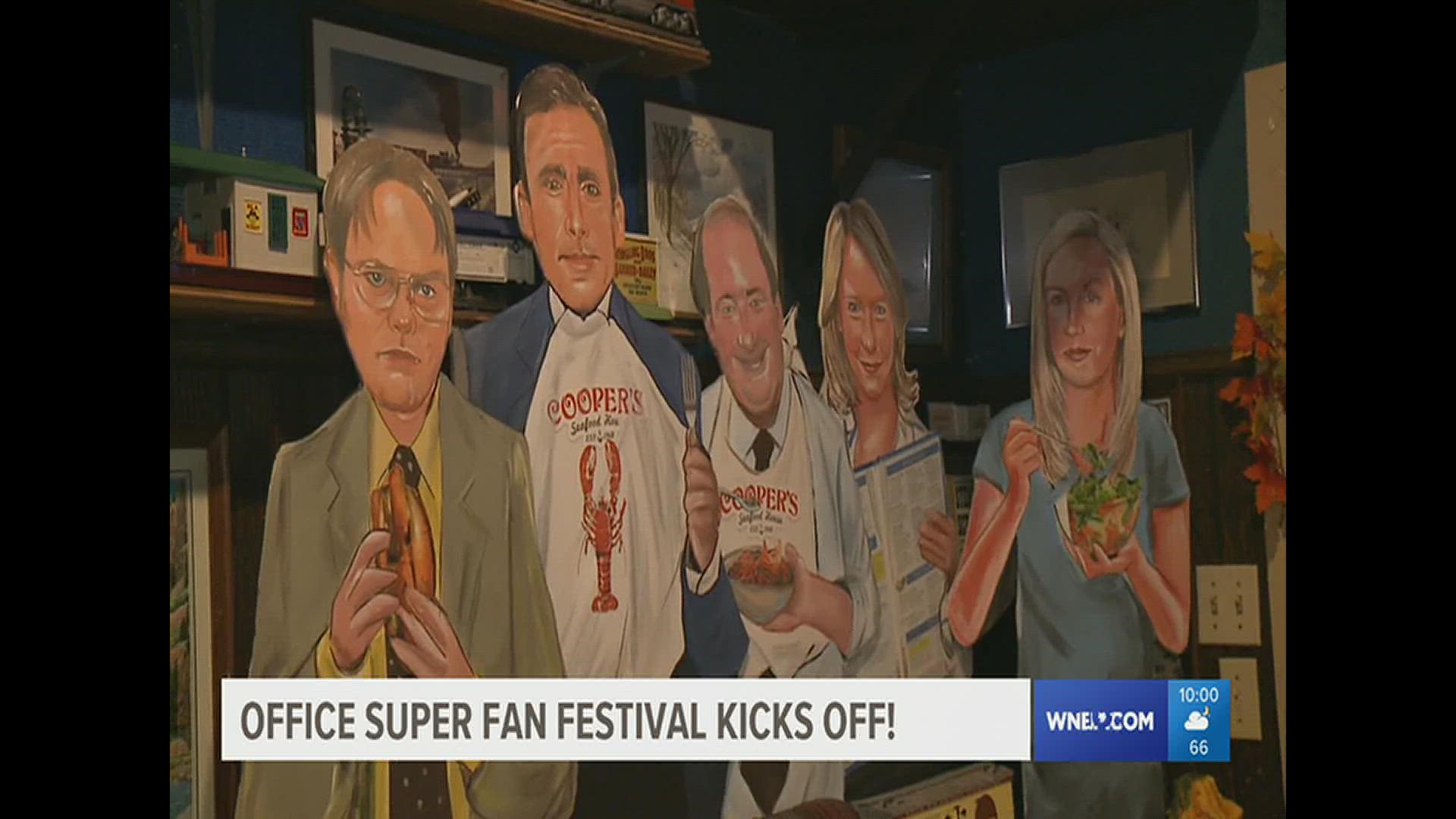 The private dinner was part of a bigger event called the “Office Super Fan Festival” that's drawn hundreds of fans to Lackawanna County.