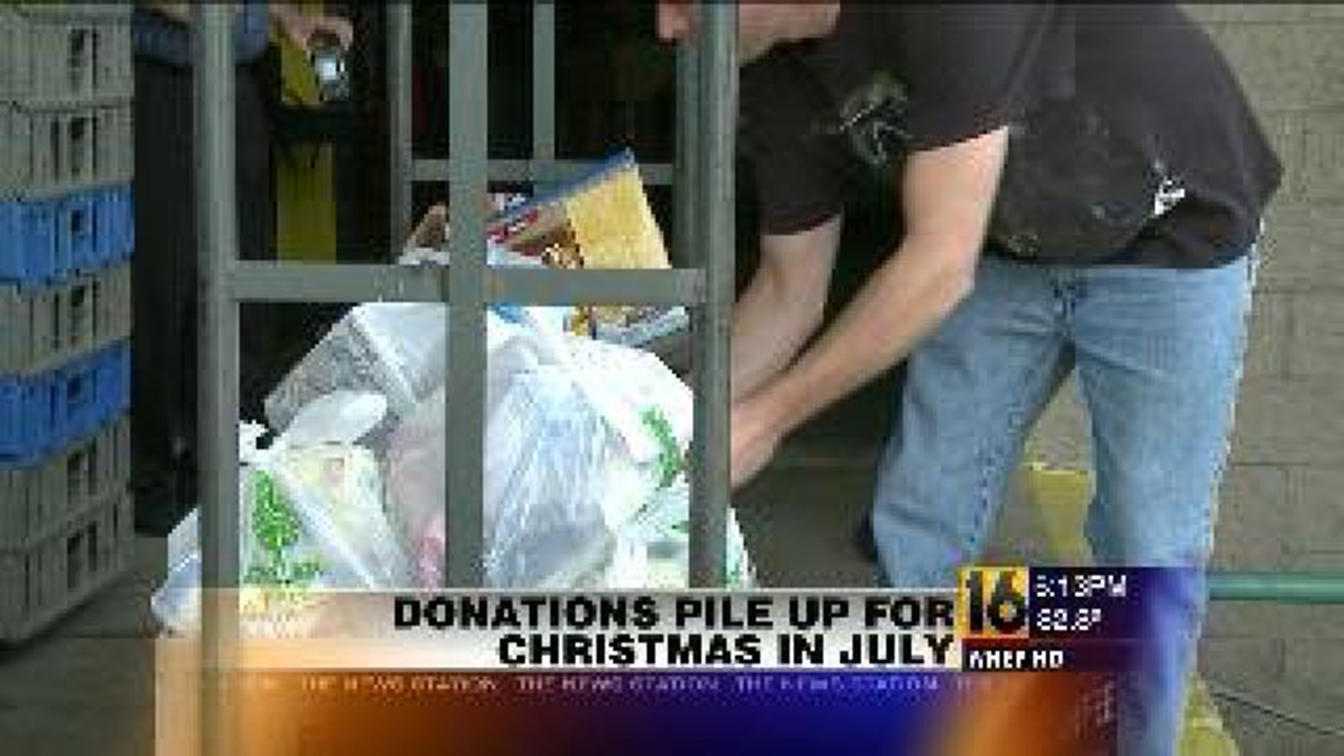 Donations Pile Up for Christmas in July