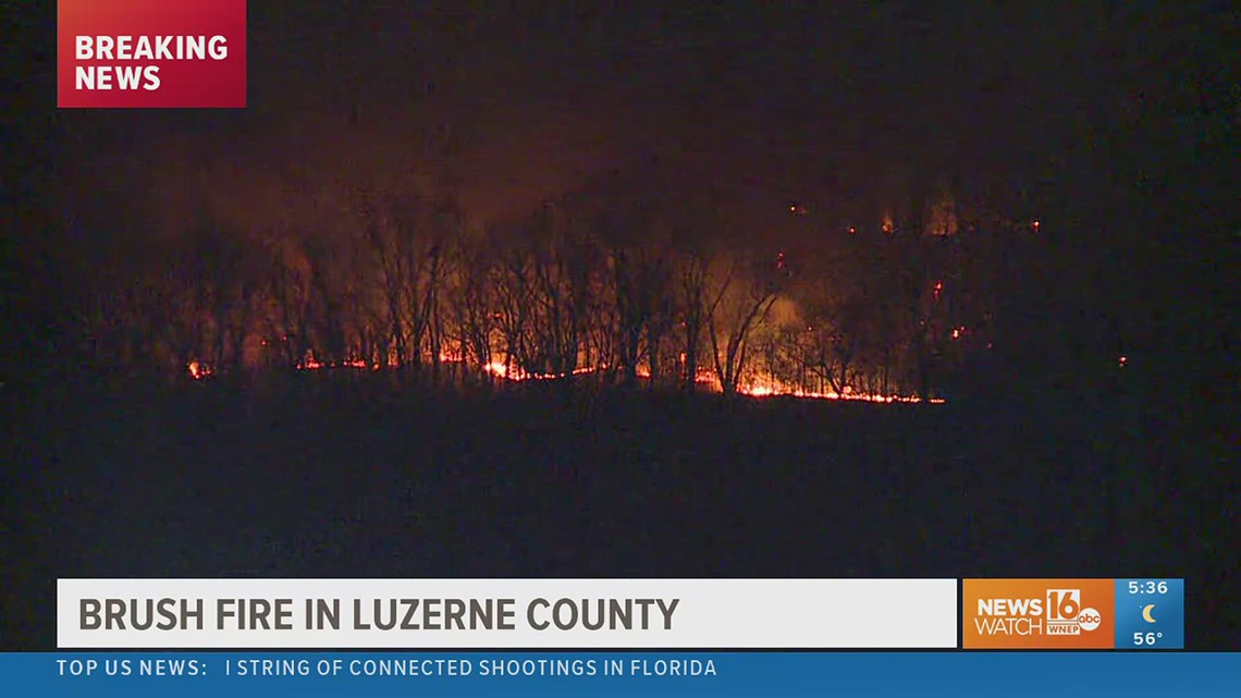 Crews battling brush fire in Luzerne County | wnep.com