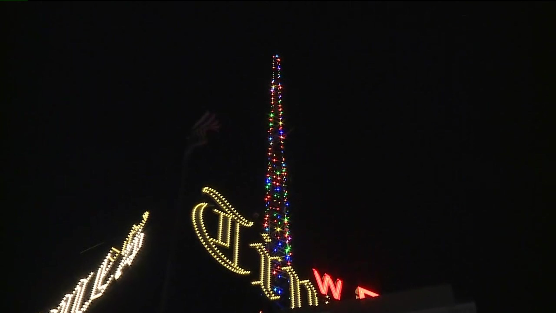 Times tower lighting