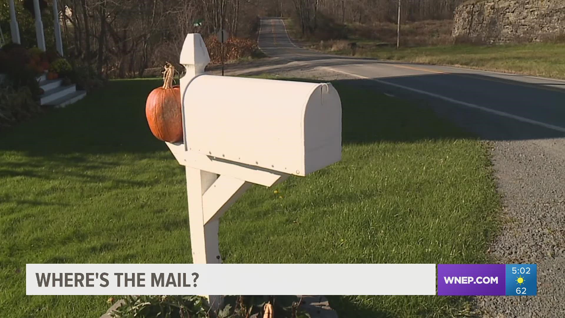 Some people in Wayne and Susquehanna Counties haven't had their mail delivered in over a week and say they didn't know they had to pick it up.