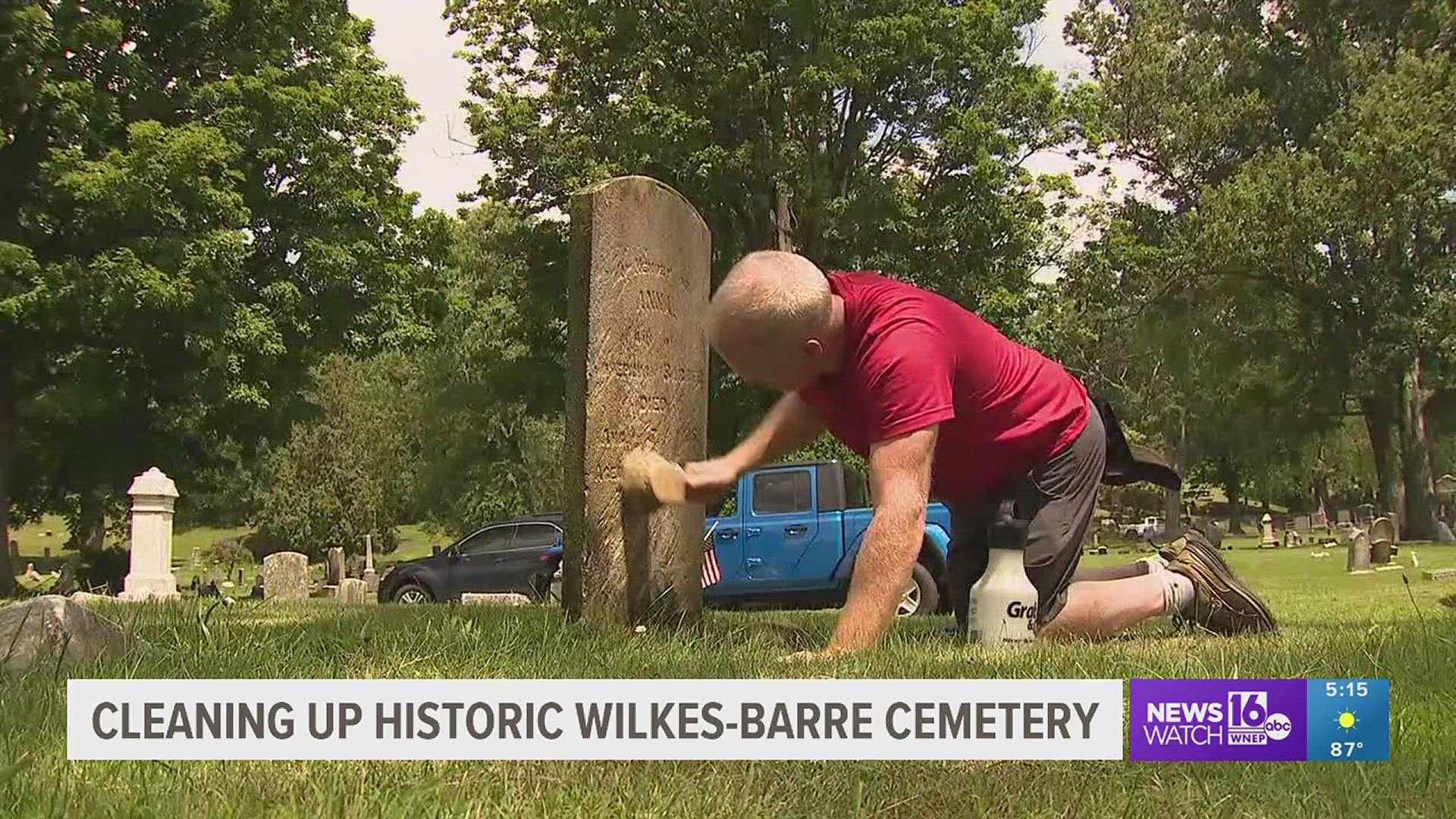 Gravestone restoration expert, Jonathan Appell, explains how to safely restore even the oldest headstones, as a group in Wilkes-Barre gets to work.