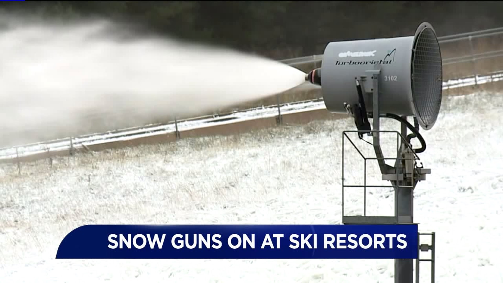 Snow Guns Blowing at Camelback Mountain Resort