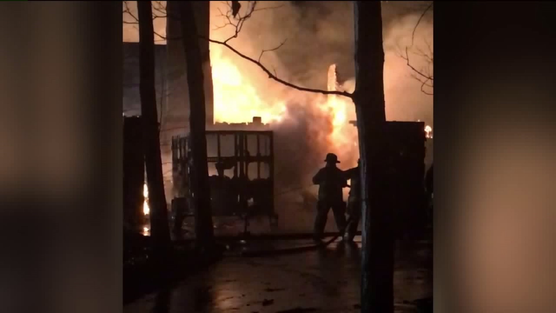 Flames Rip Through Home Near Danville