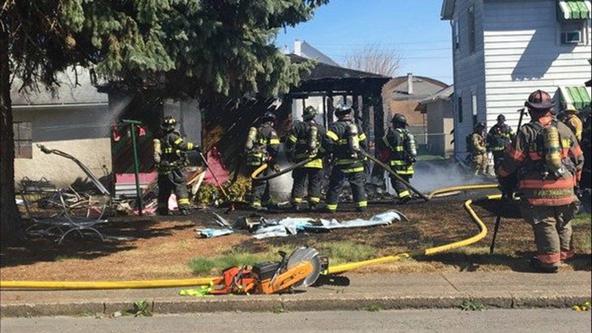 Flames Damage Home, Garage in Old
