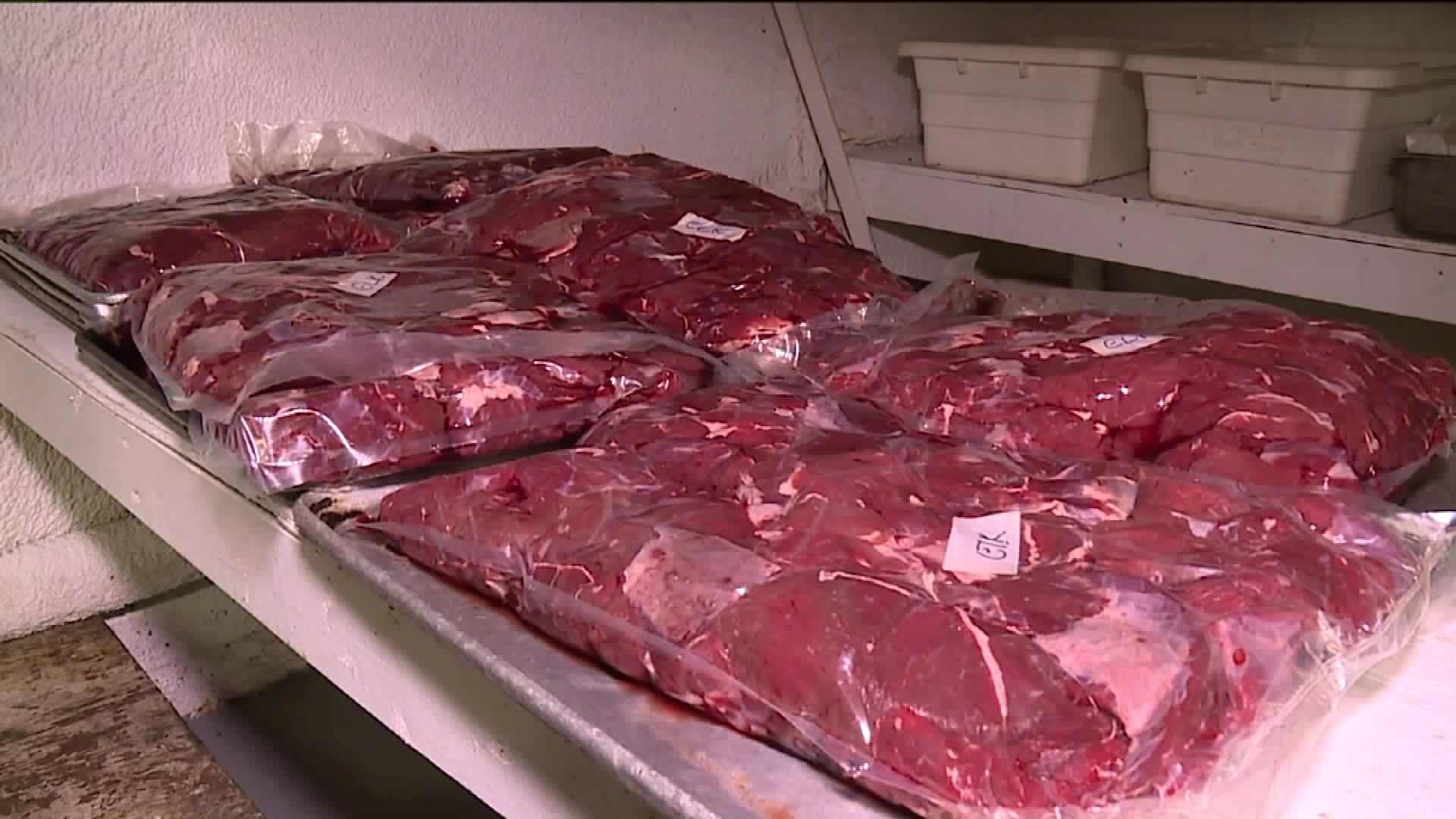 Butchers Busy Processing Deer in the Poconos