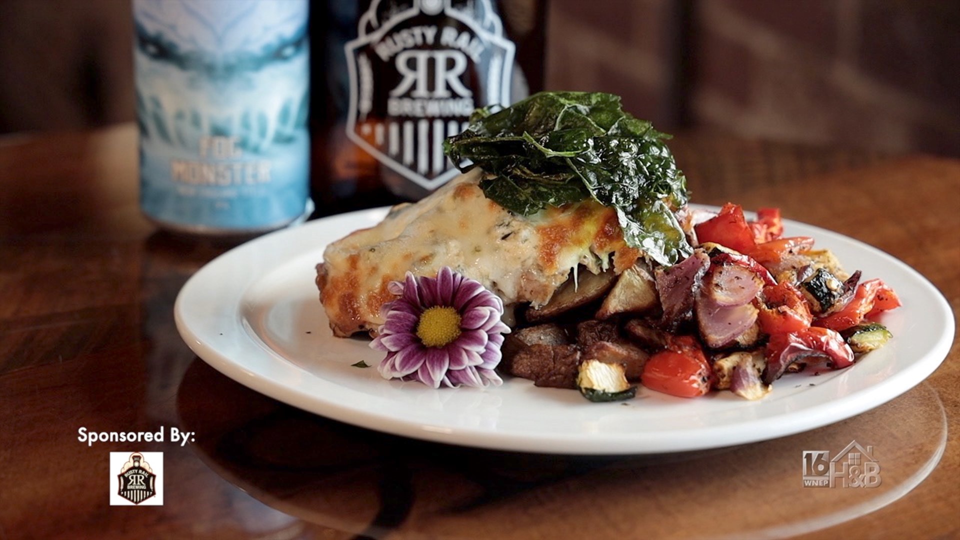 Rusty Rail Brewing Company's Chicken Florentine Dish