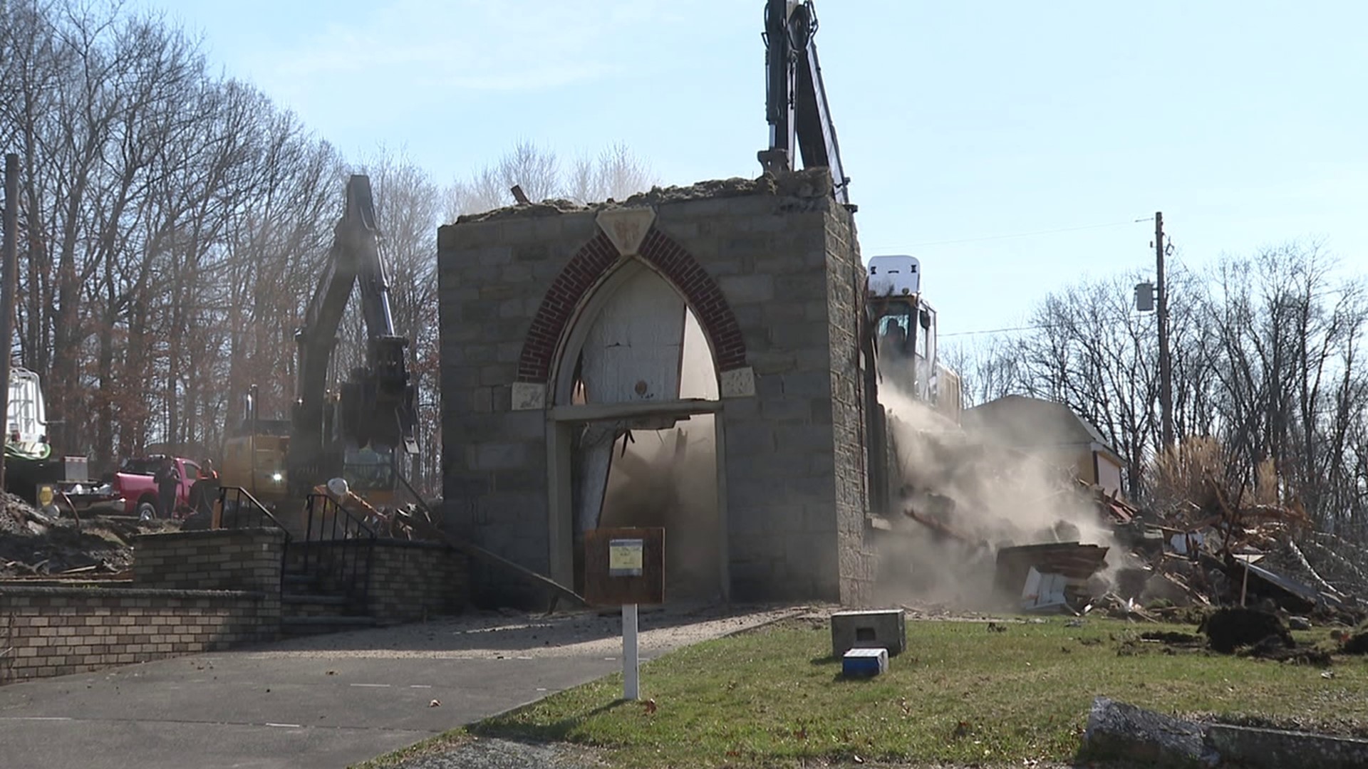 St. Mary Vilna Lithuanian Church closed its doors back in 2001 and was demolished Wednesday morning.