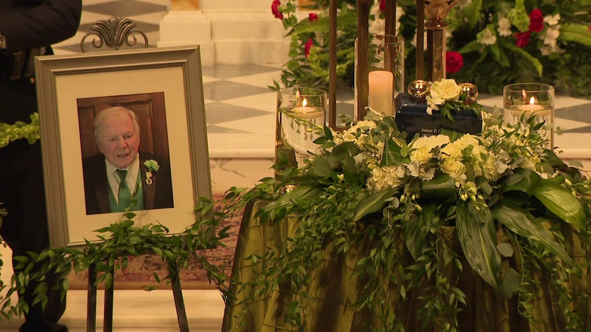 Hundreds gathered at St. Peter's Cathedral in downtown Scranton to honor the former mayor.