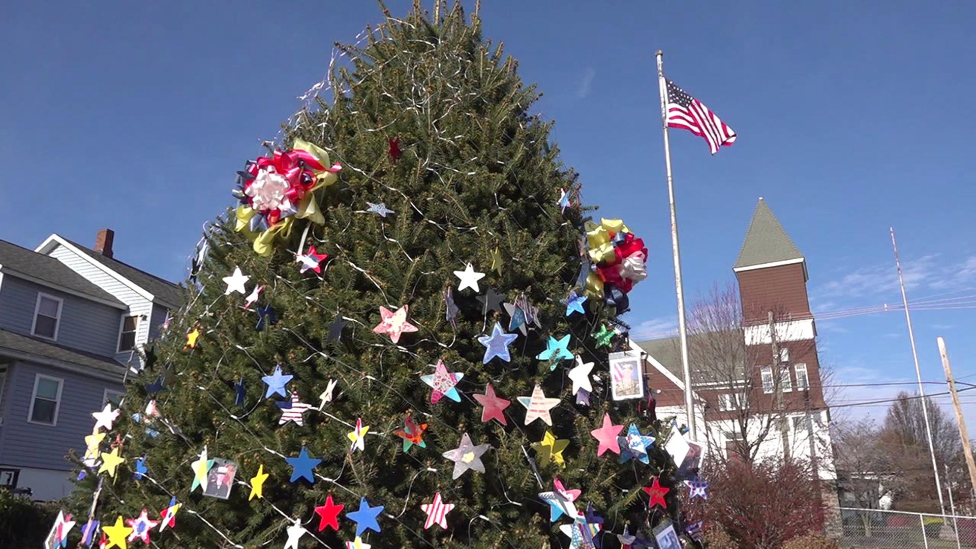 Honoring service members who cannot be home for the holiday's, this tradition sees stars painted to decorate the warrior tree for the Men and Women who serve.