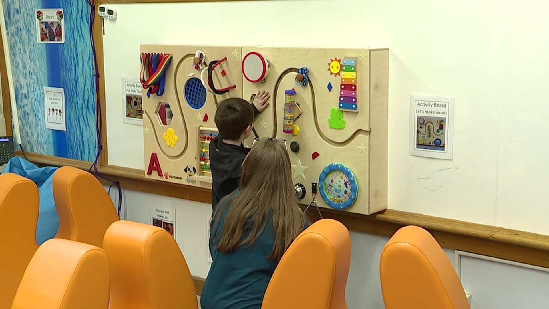 The classroom is designed for elementary school students in the Wyoming Valley School District with developmental or social delays.