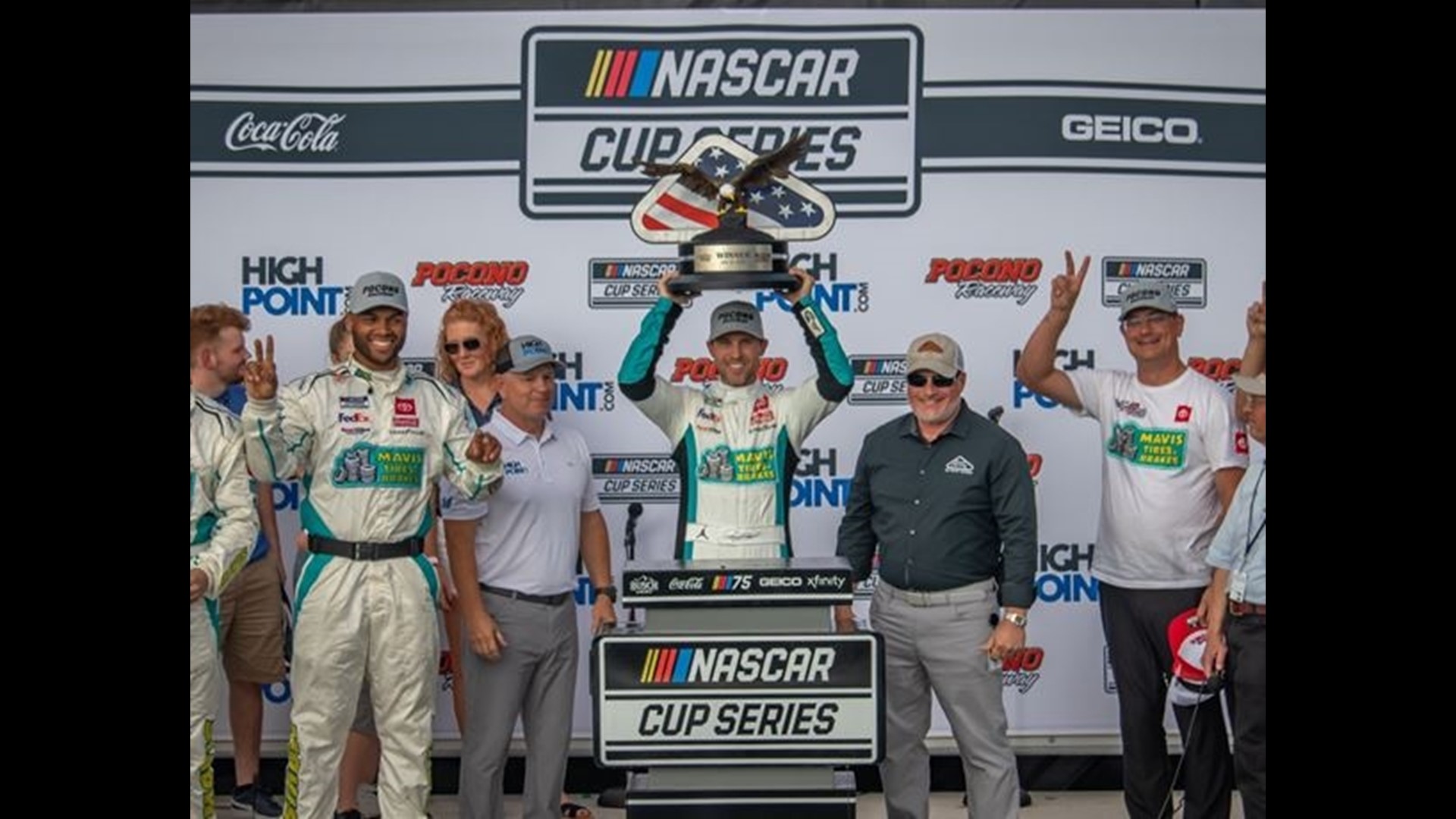 Denny Hamlin gets his record 7th victory at Pocono and 50th of his NASCAR  Cup Series career