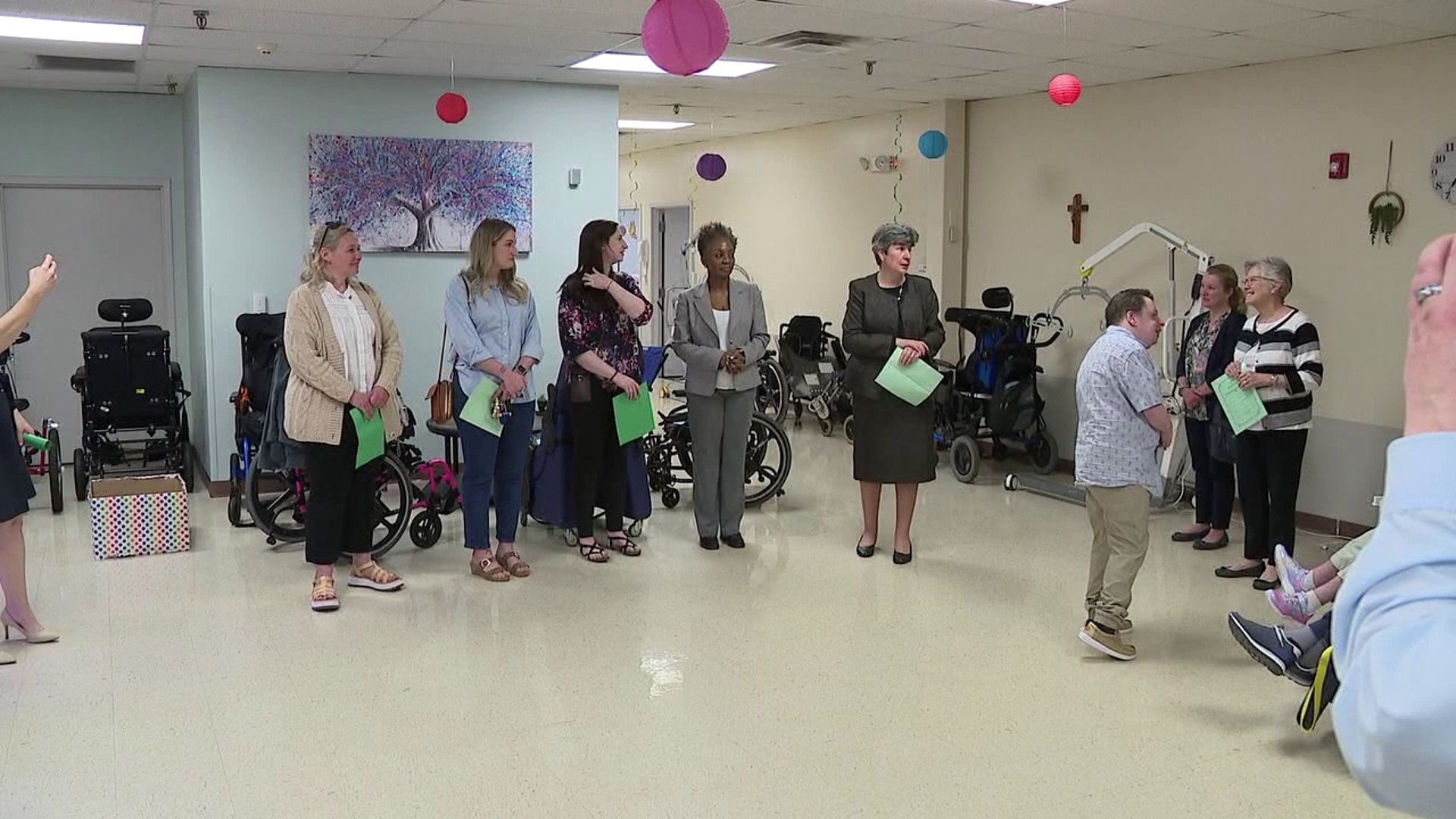 A ribbon-cutting ceremony to unveil a new, inclusive art classroom for adults with intellectual disabilities was held at the Saint Joseph's Center in Wilkes-Barre.