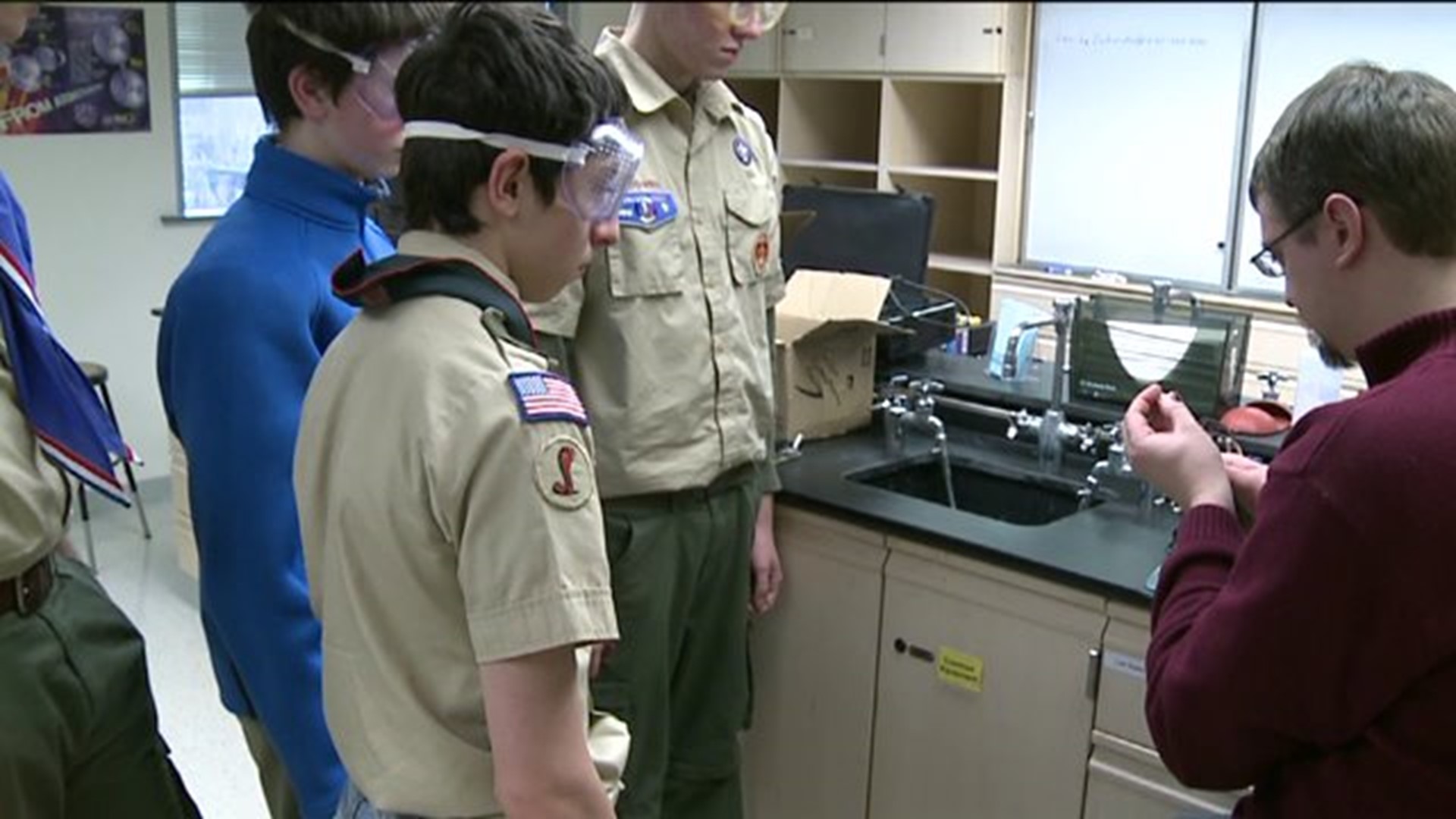 Scouts Spend Day in 'College'