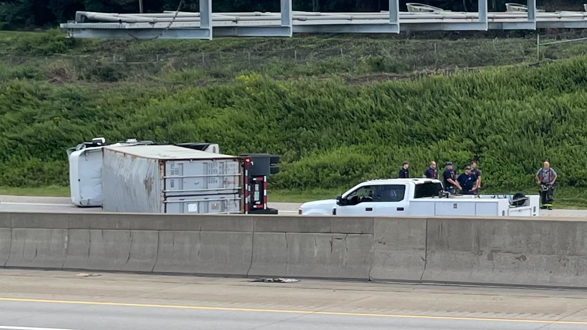 The crash happened on Interstate 81 north between the Dunmore and Main Avenue exits.