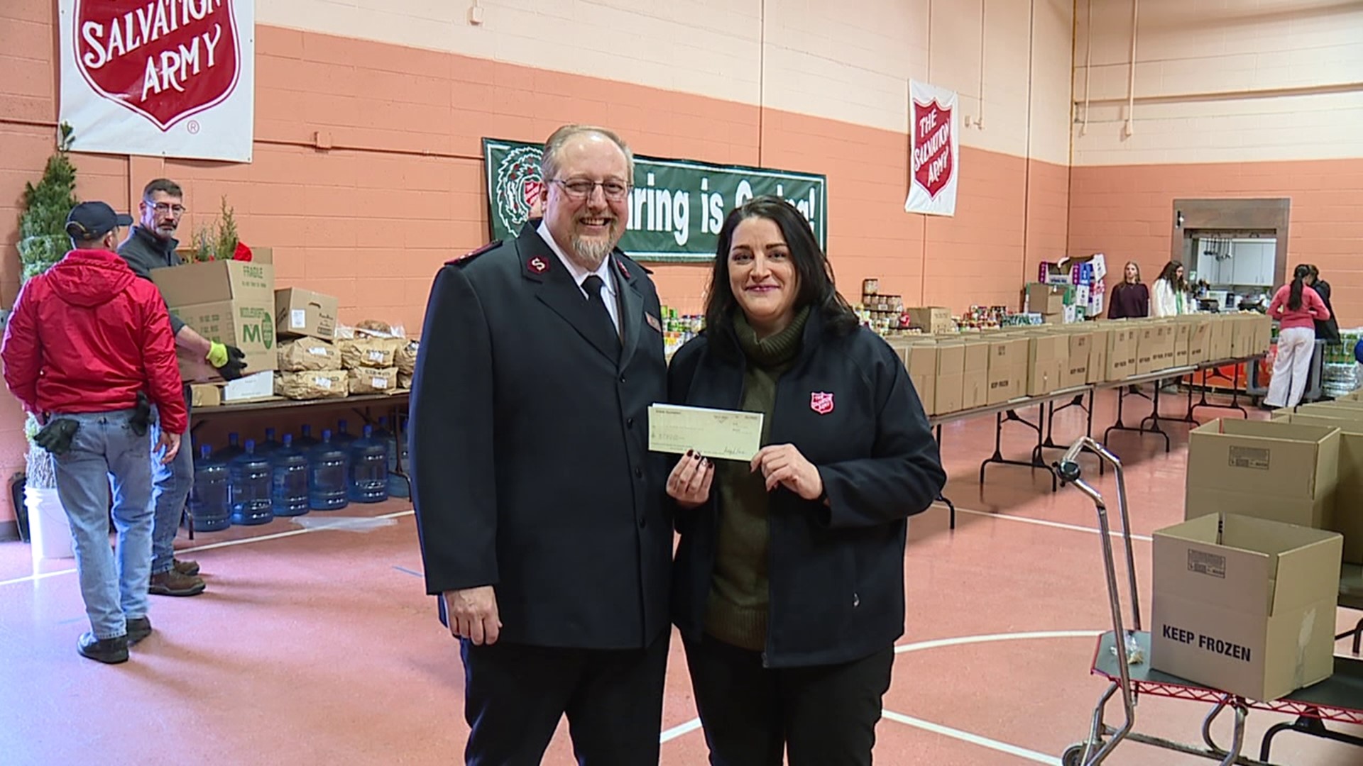 The TEGNA Foundation presented the Salvation Army with a donation of $2,500 on Thursday.