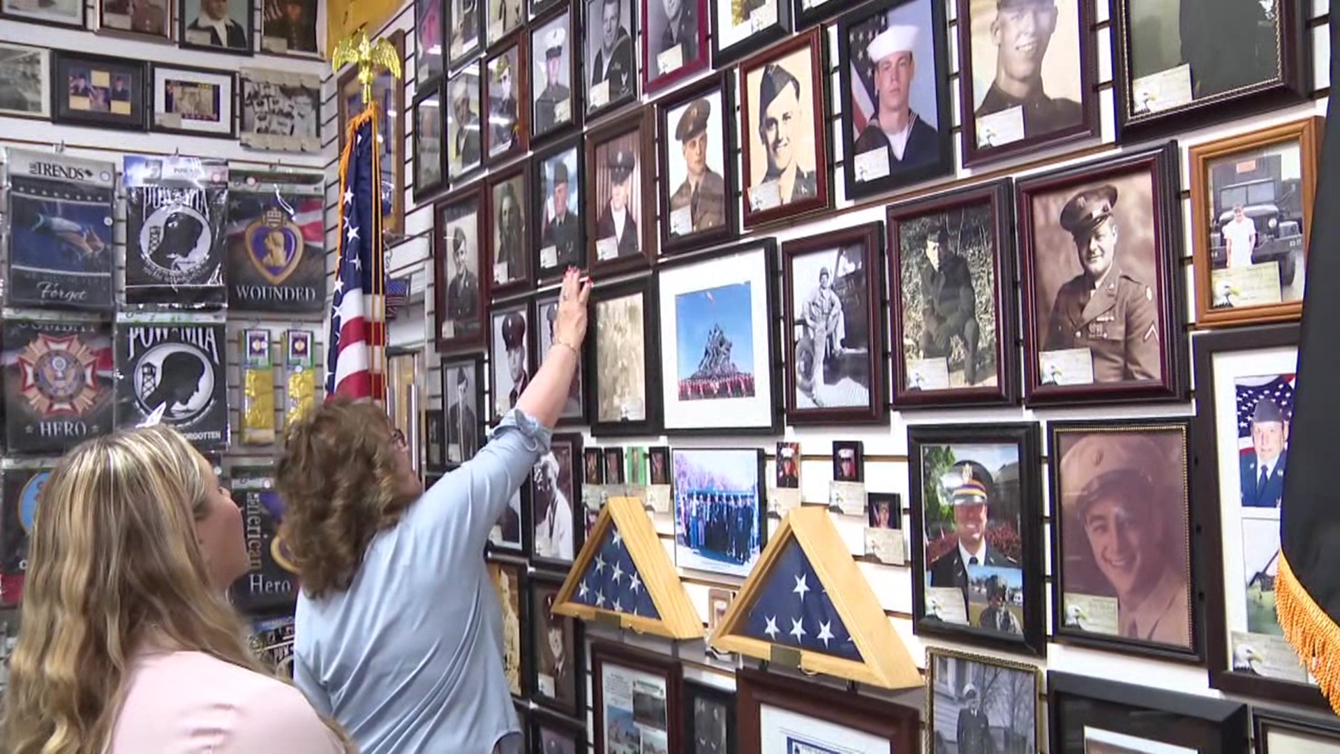 The Flag Store in Chestnuthill Township is stocked with everything from military flags to American flags, stick flags, and war markers for veterans' graves.