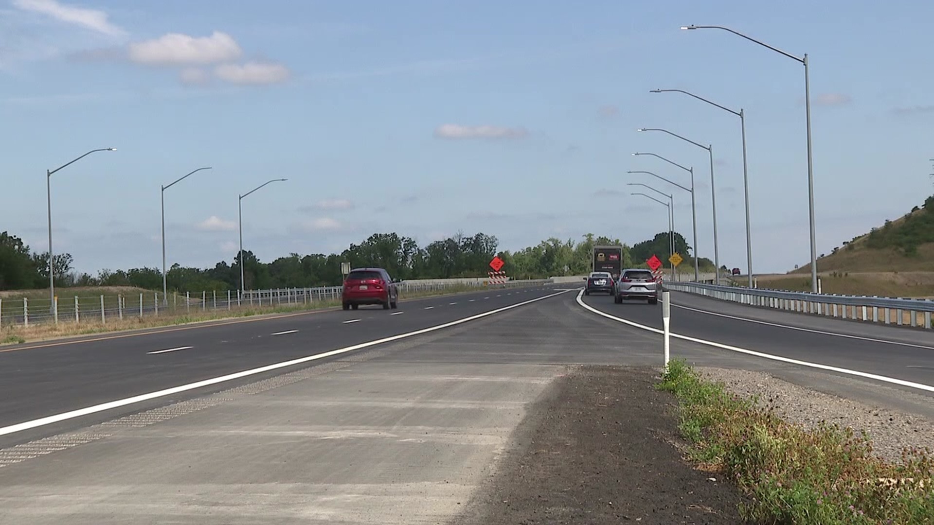 Part of the long-awaited highway project in central PA opened Thursday morning.