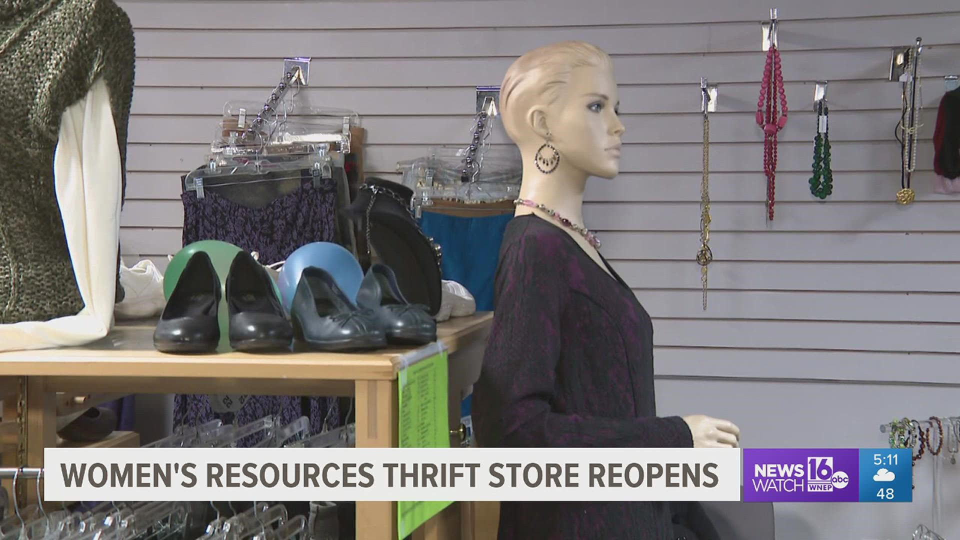 A thrift shop that benefits Women's Resources of Monroe County is back open. It was forced to close in July after a car crashed into the building it's housed in.