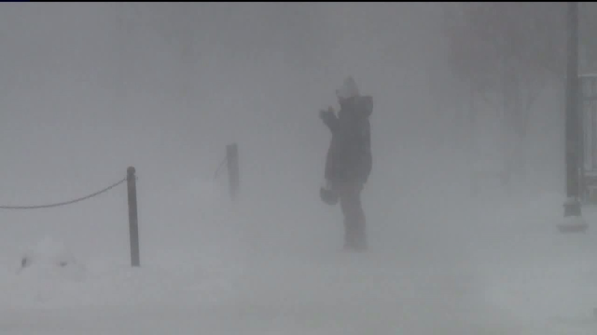 Snow Squalls Bring White-Out Conditions