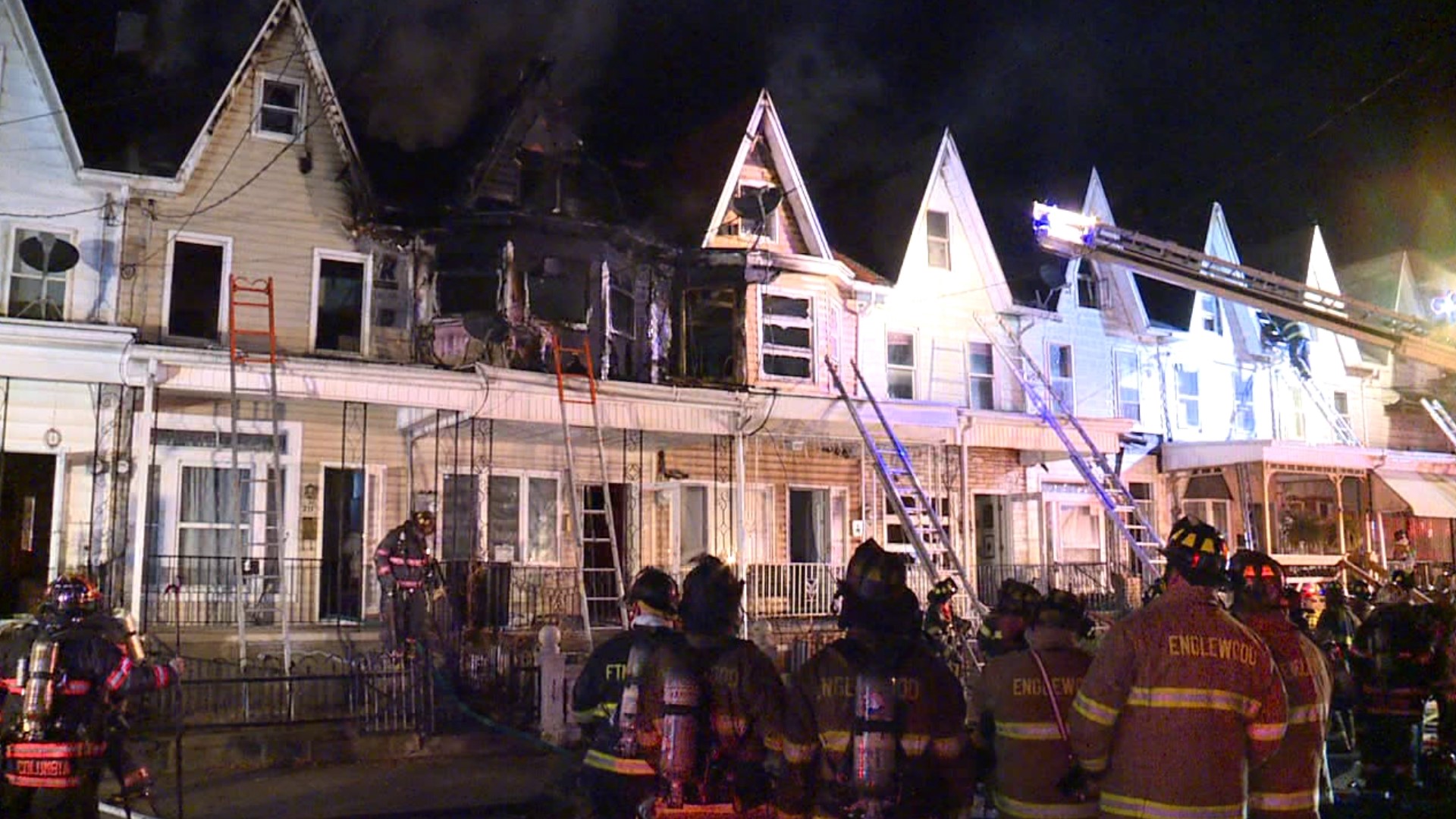 Two first responders that fought the early morning fire Monday lived in the homes damaged by the blaze.
